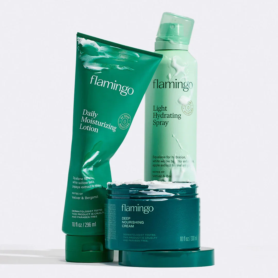 Flamingo Body Moisture Launch Packaging