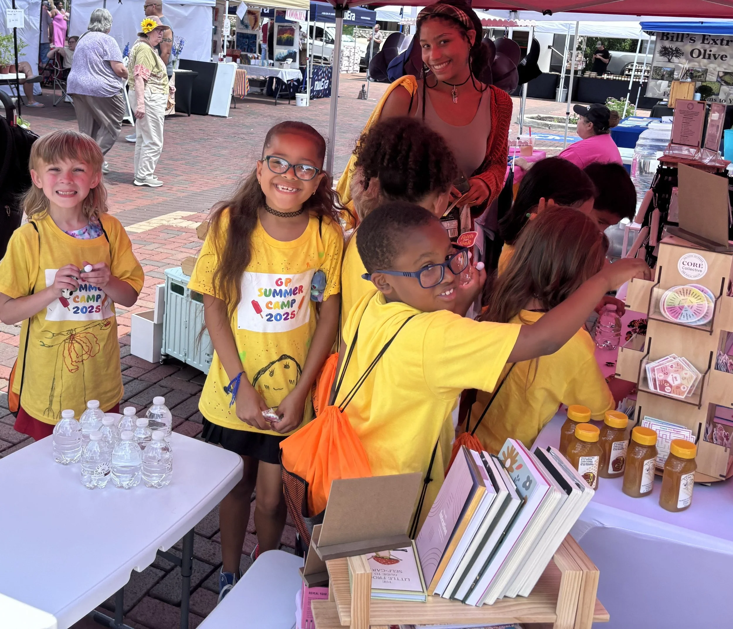 Summer camp visiting us at the Farmer's Market