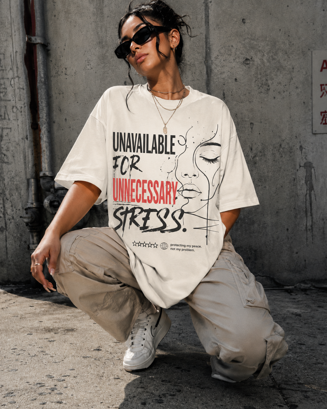 Unavailable for Unnecessary Stress T-shirt | Streetwear Graphic Tee