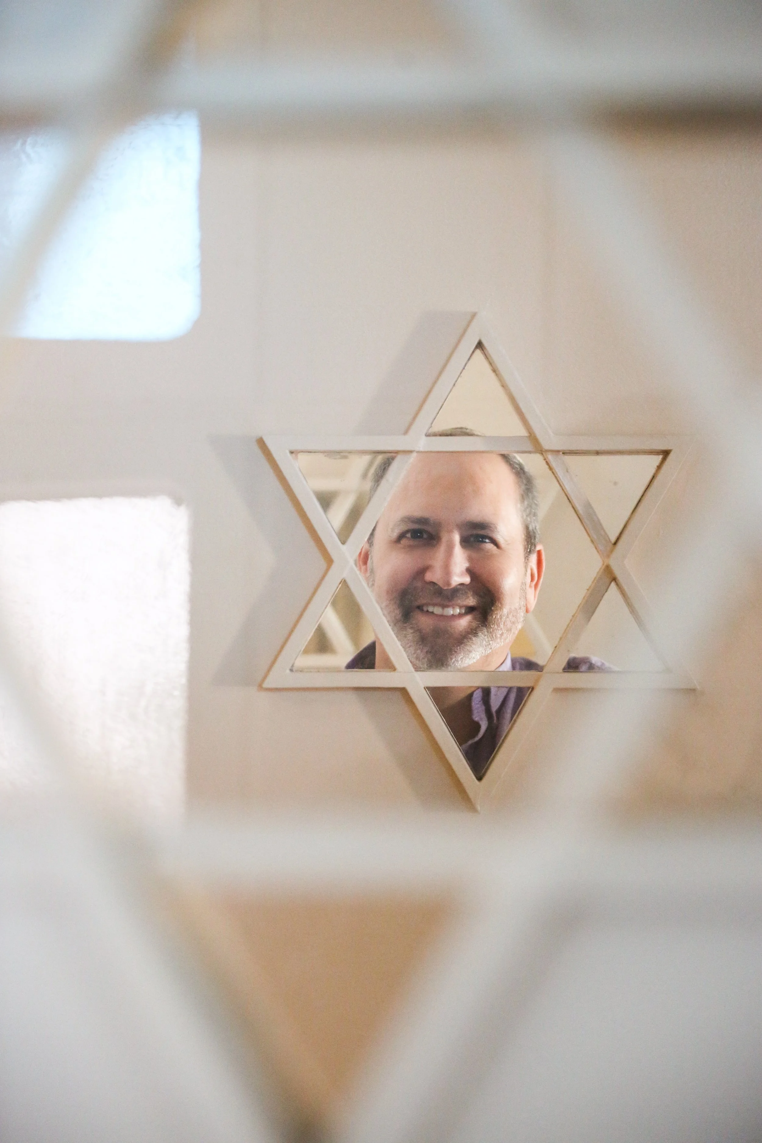Cantor Ken greets you at the Synagogue doors