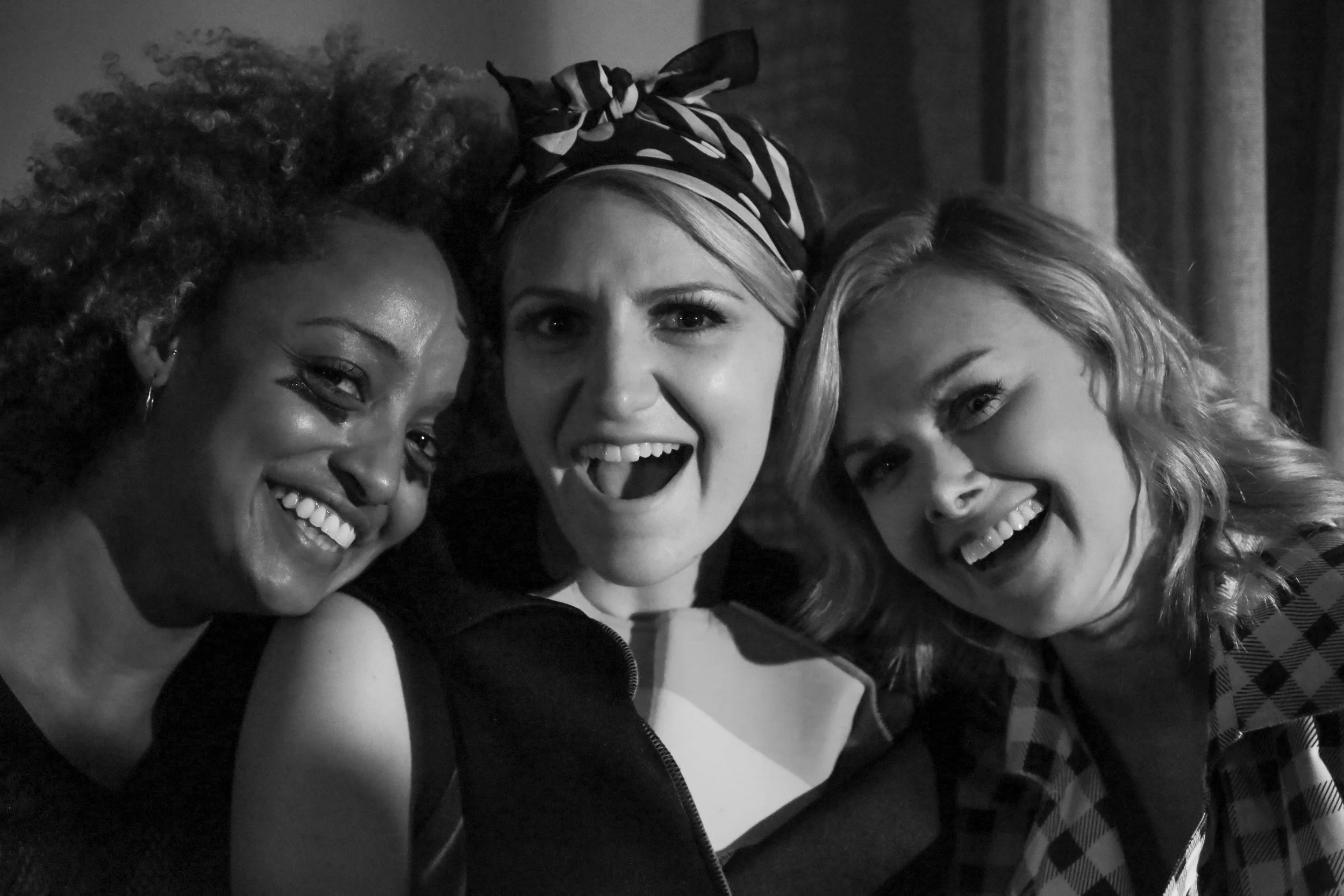 Asmeret Ghebremichael, Annaleigh Ashford, and Laura Bell Bundy have a Wicked reunion at The Skivvies