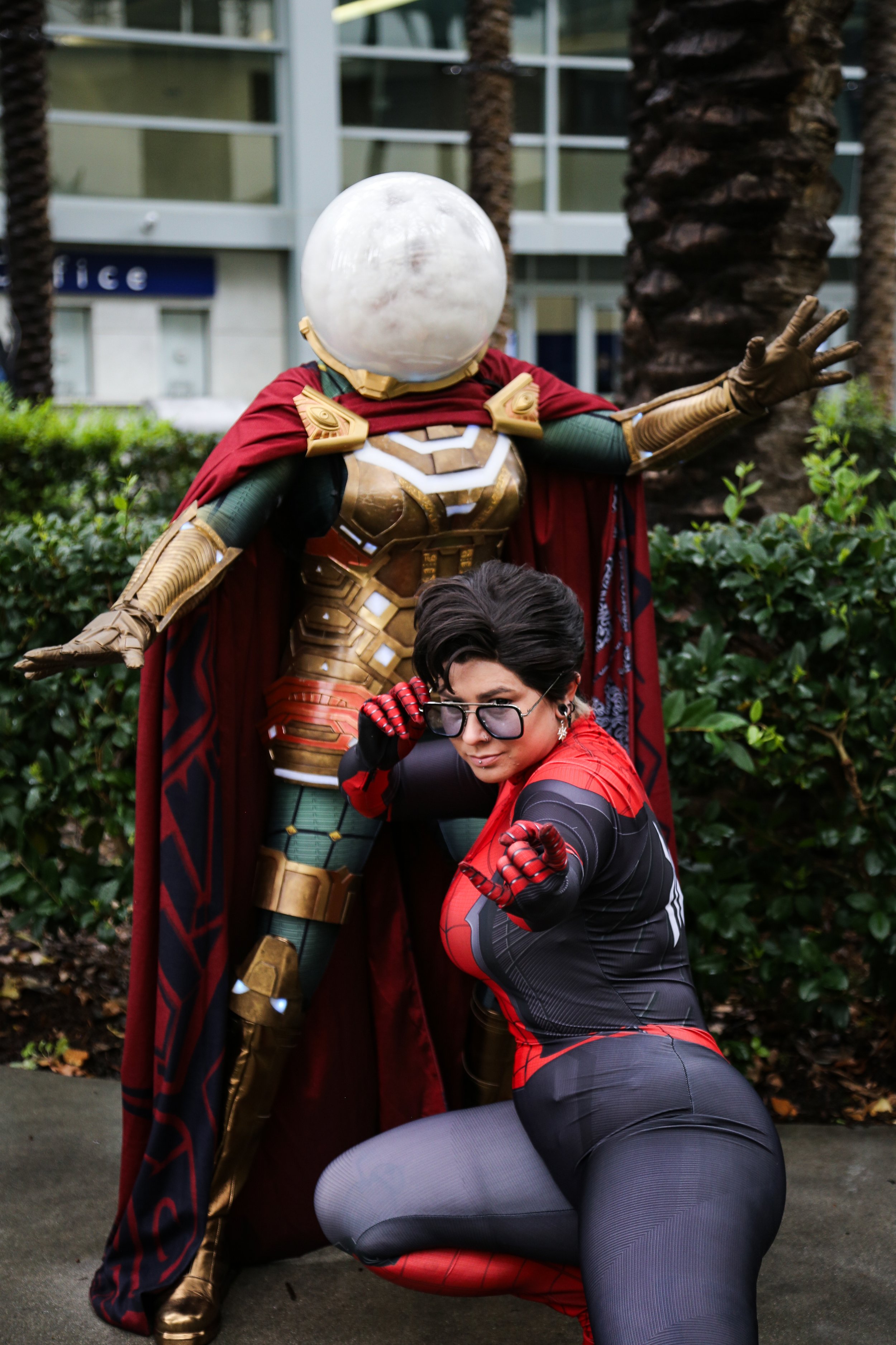 Mysterio and Spiderman by Kal and Celeste