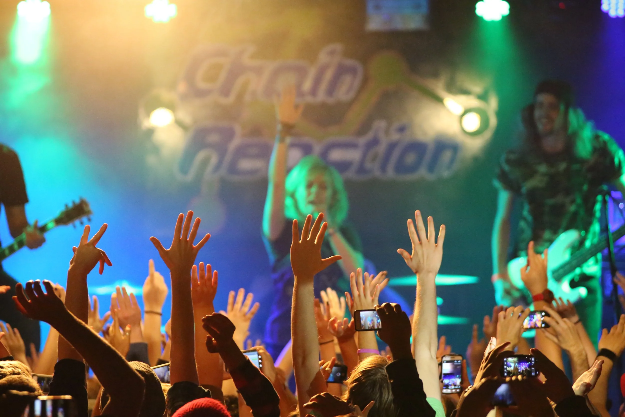 Tonight Alive fans put their hands in the air