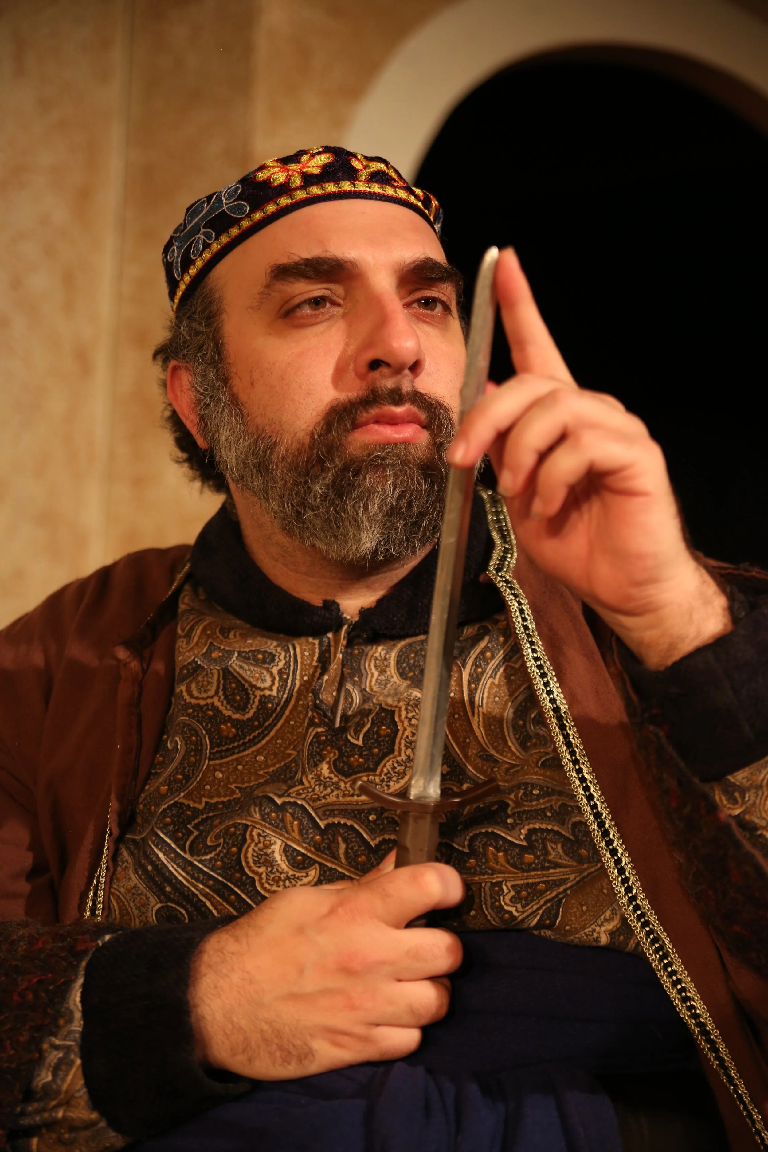 Shylock plots his revenge in Merchant of Venice at the Long Beach Shakespeare Company