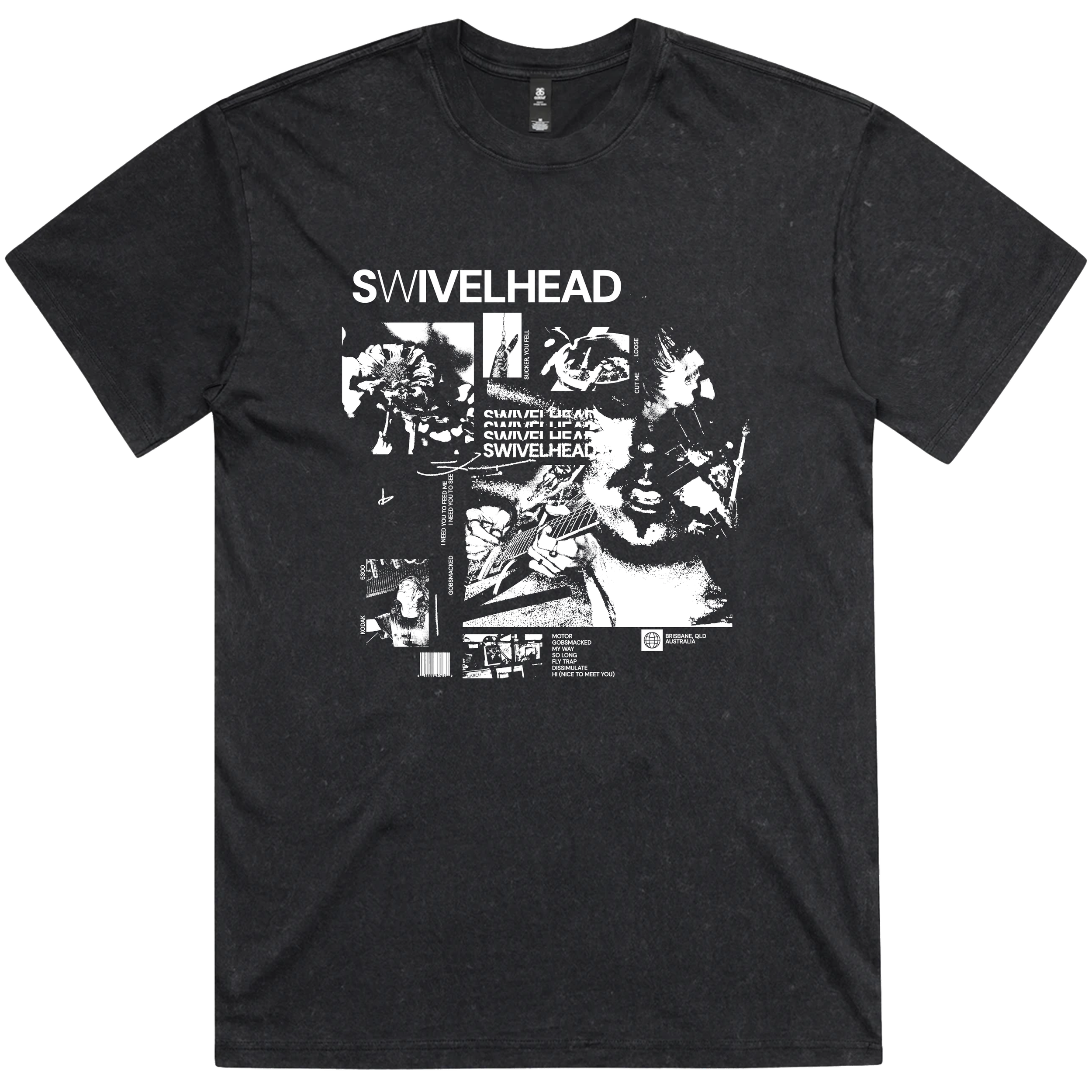 SWIVELHEAD Black Stonewash Tshirt (Pre-Order)
