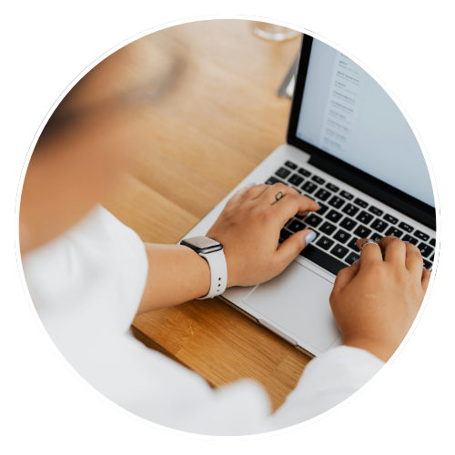 person using a laptop