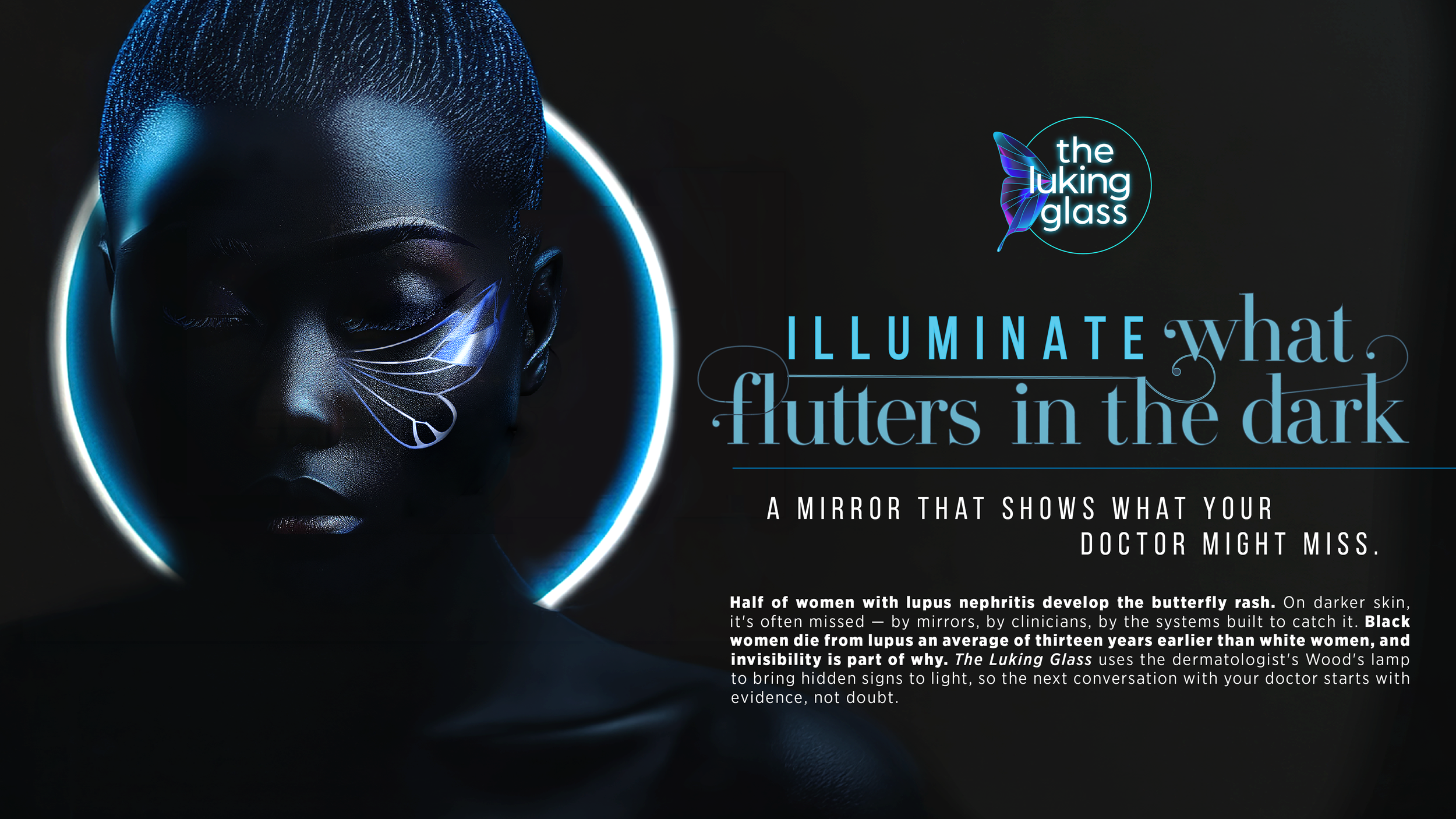The Luking Glass — unbranded lupus awareness concept
