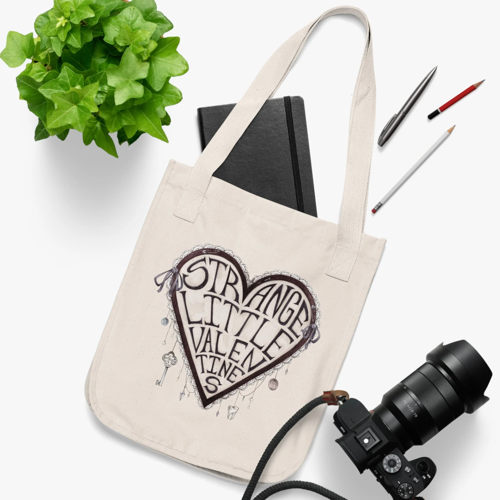 Organic Canvas Valentine Tote