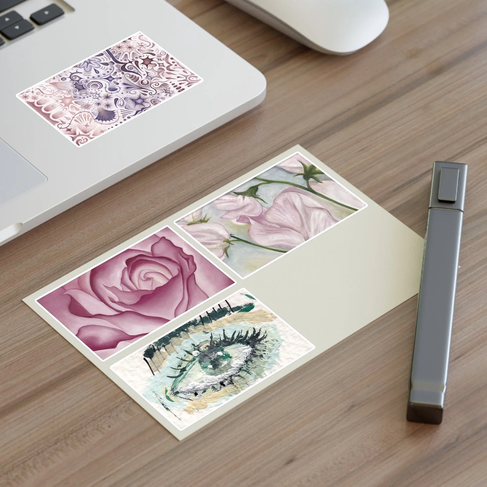 Cool-toned Art Sticker Sheet
