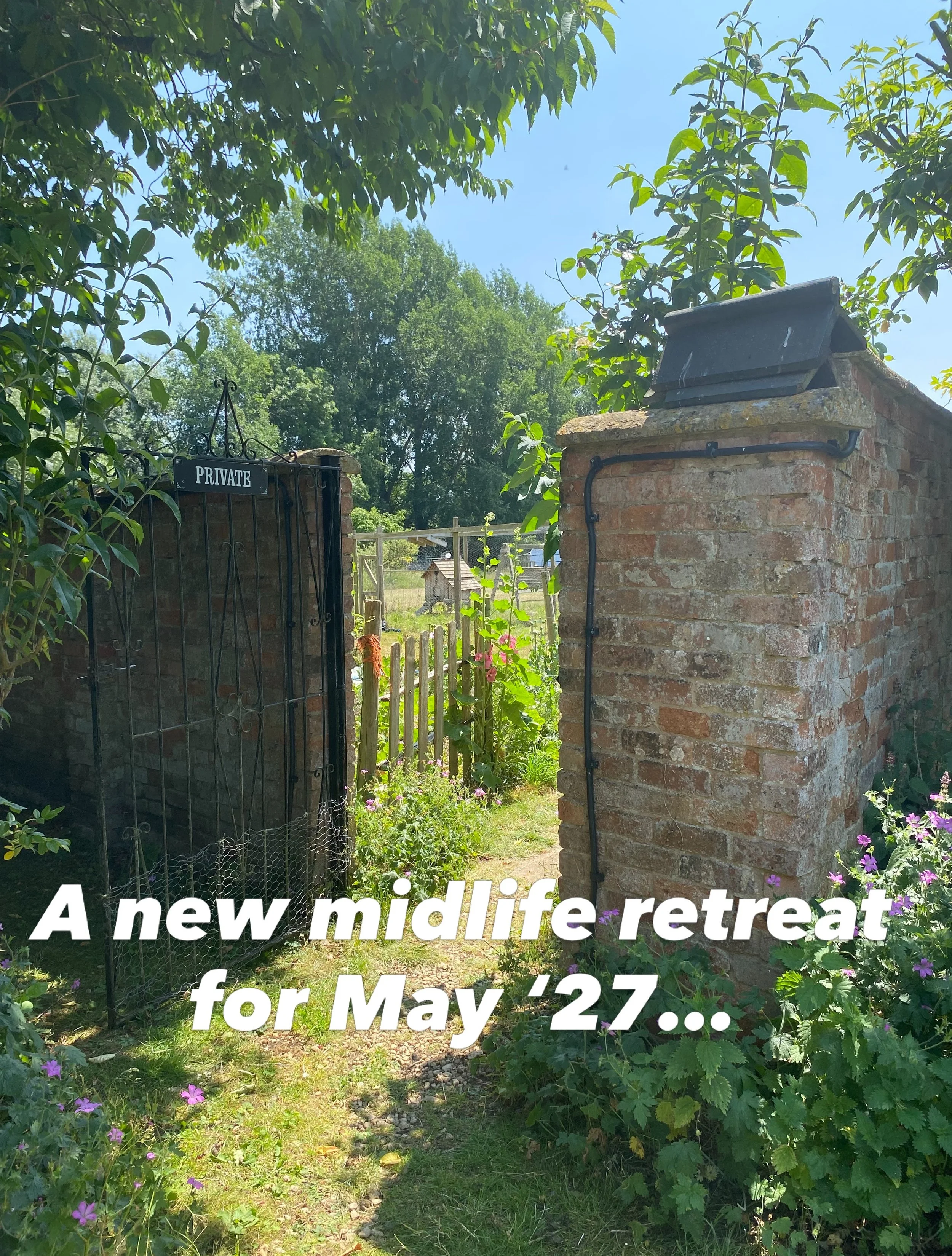 Midlife Reset Retreat May 7-9th 2027:

Next Spring I&rsquo;m going to host a weekend retreat here @talton_lodge, a special place I&rsquo;ve worked every summer for the last five years. It&rsquo;s in a quiet pocket of Warwickshire, between the Cotswol