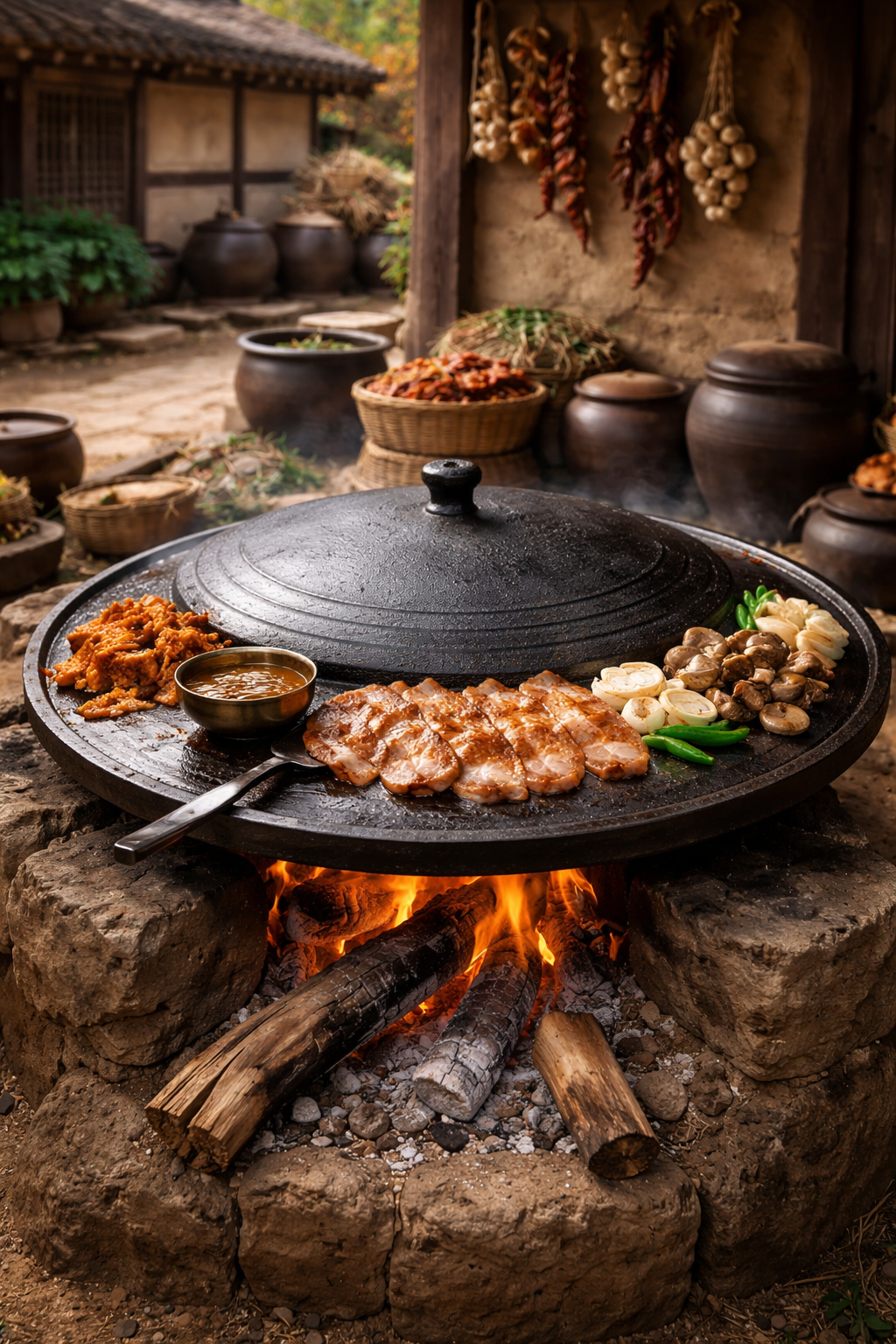 Cauldron Lid Grill Korean BBQ Samgyupsal