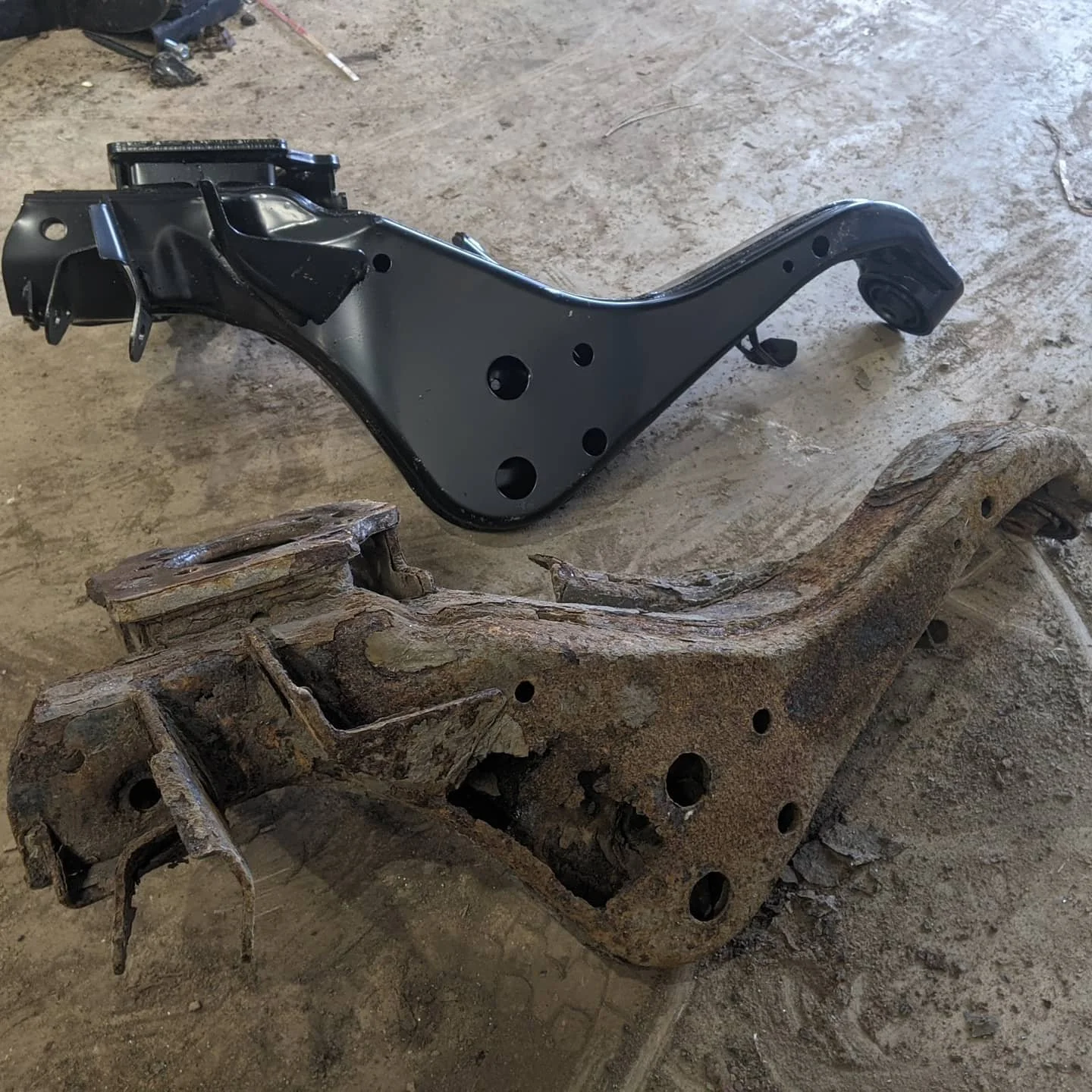 Interesting one, 2010 Nissan Qashqai in for an MOT, ended up failing on this rear trailing arm due to excessive corrosion. A 6 month MOT extension didn't do this car any favours! 
It can be worth planning a 6 monthly vehicle health check to supplemen