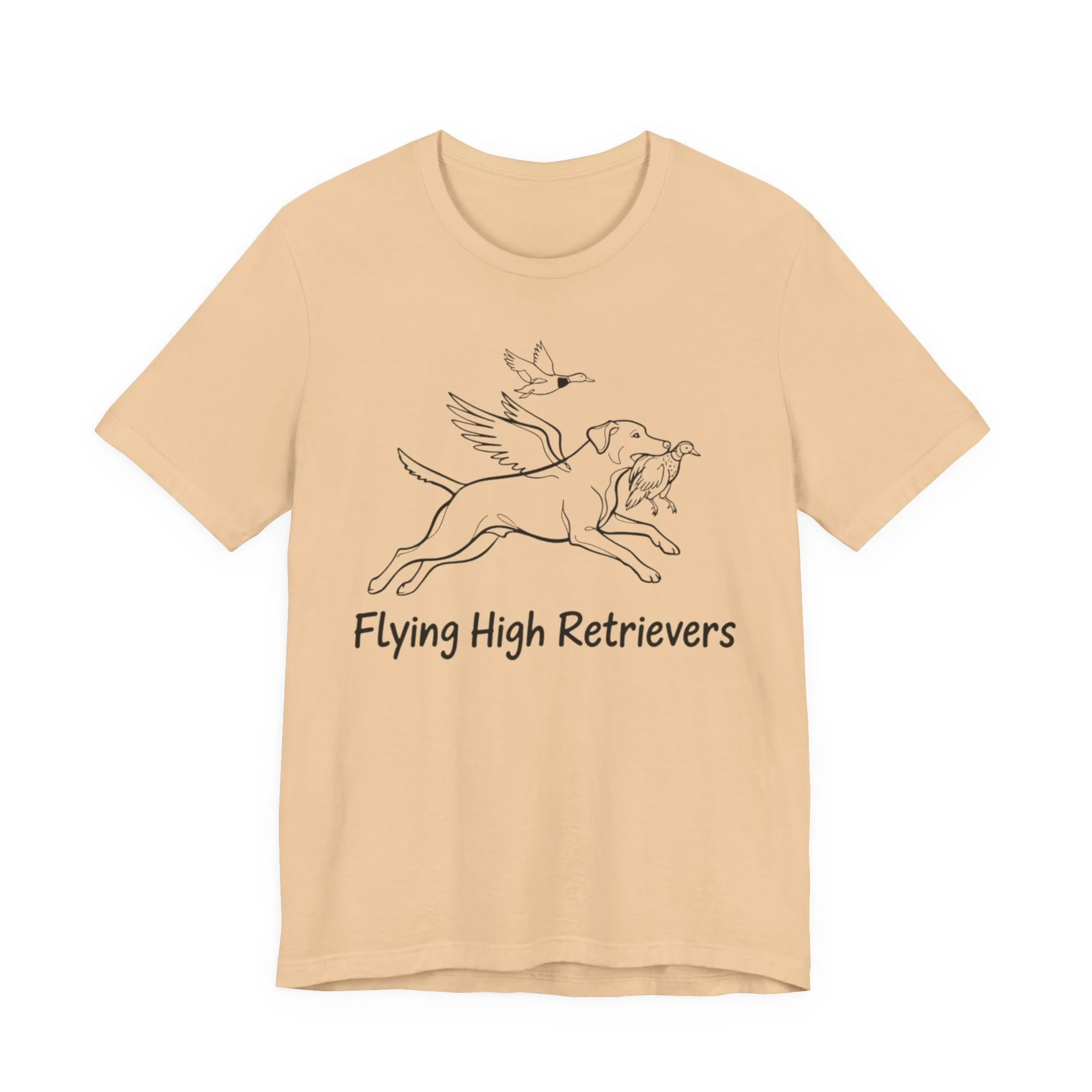 Flying High Retrievers Tee | handwritten marker scribble design, doodle quote tee