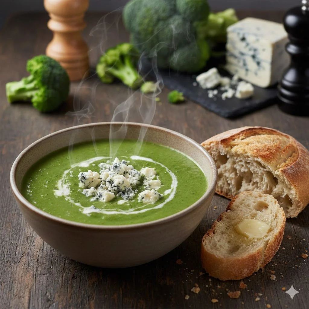 Broccoli and Blue Cheese Soup