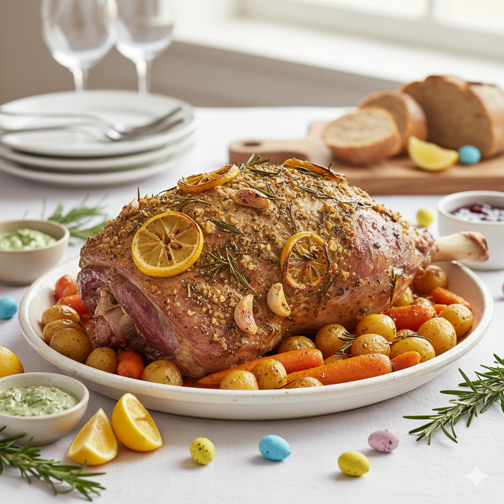 Slow Roasted Easter Lamb