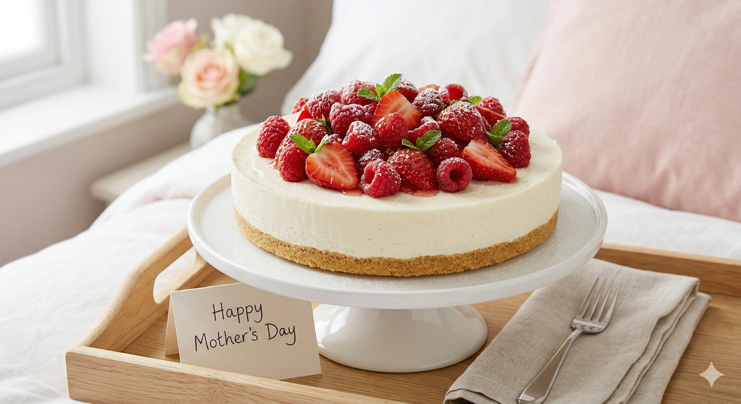 No-Bake Mother's Day Berry Cheesecake
