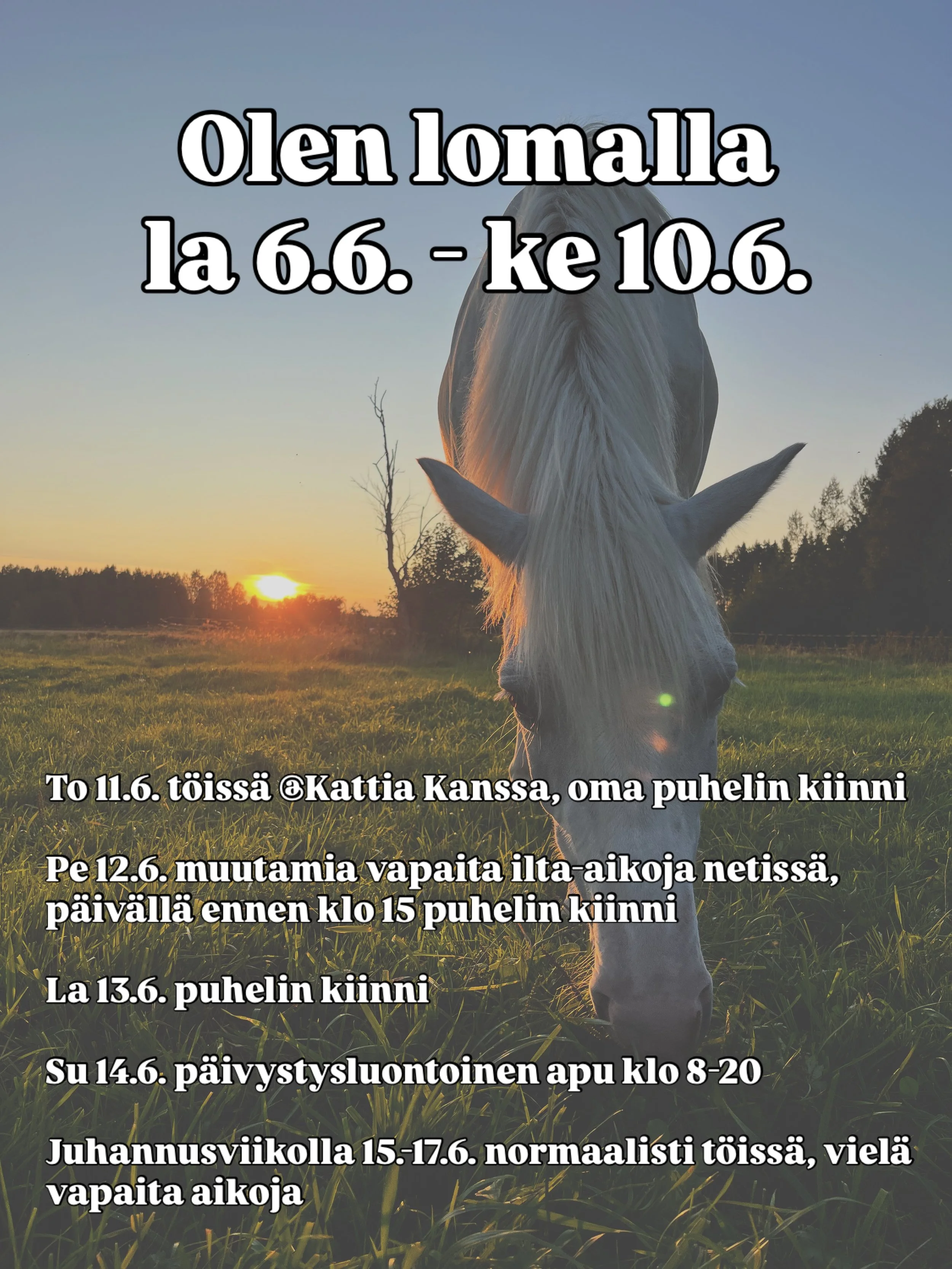 Huilaan muutaman p&auml;iv&auml;n, niin jaksetaan jatkaa sitten taas juhannusviikolla hommia isommin 💪🏻