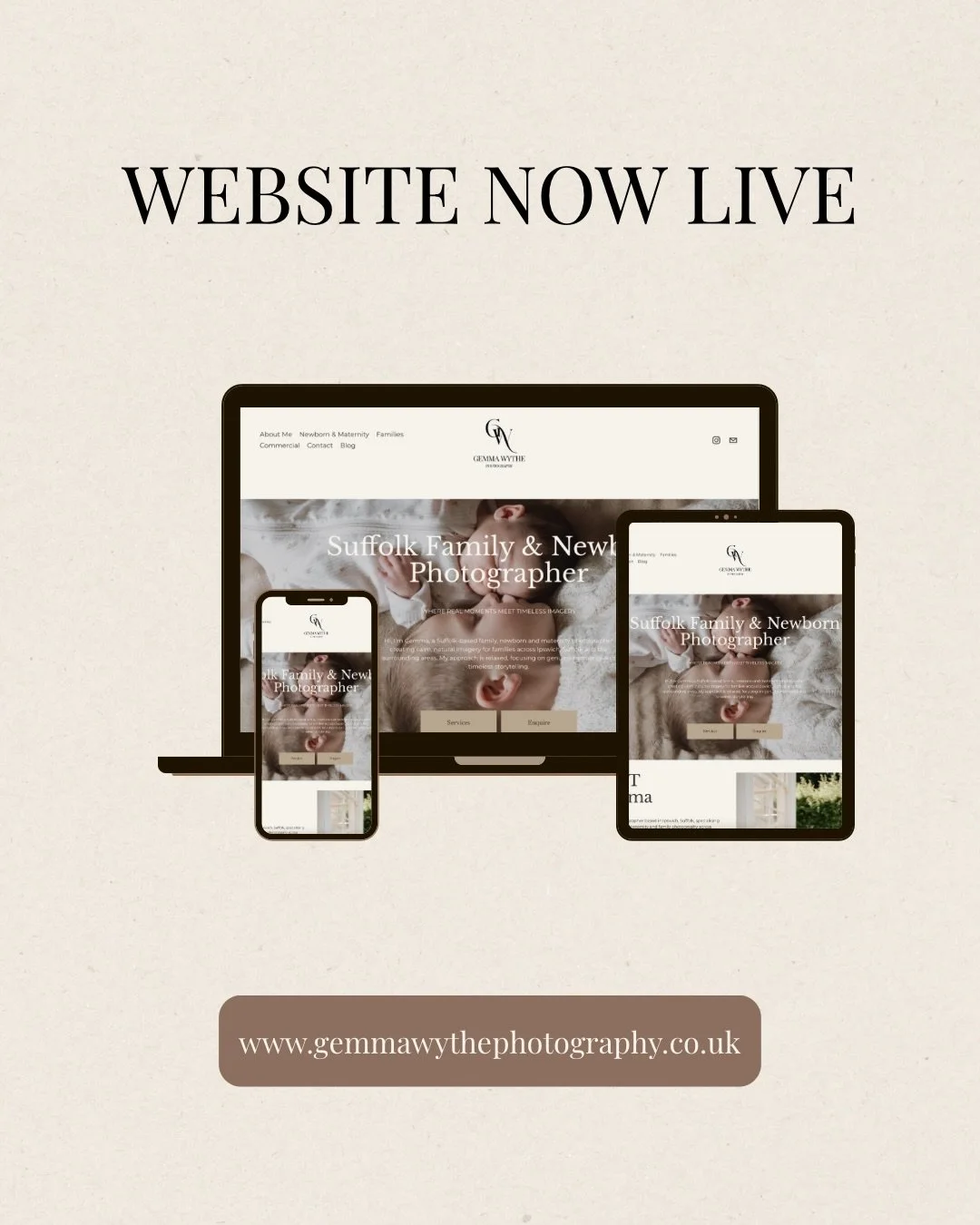 NEW website now live ✨

Check it out at www.gemmawythephotography.co.uk

I cannot wait to revamp it again when I offer weddings as a service 👀🤍

Gemma Wythe Photography | Suffolk Family &amp; Newbon Photographer 

#websitelaunch #squarespace #suffo