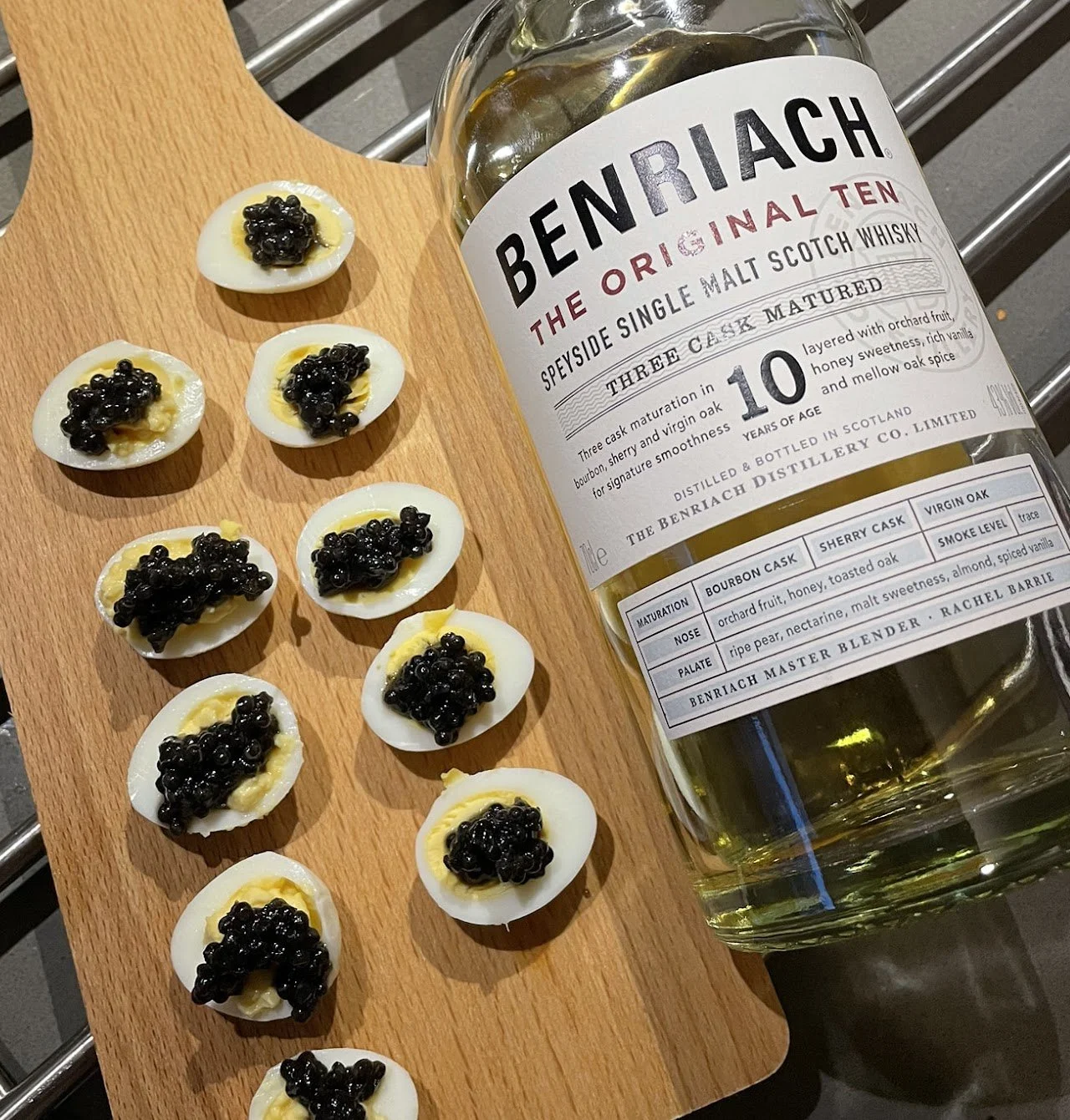Whisky Caviar Quail Eggs
