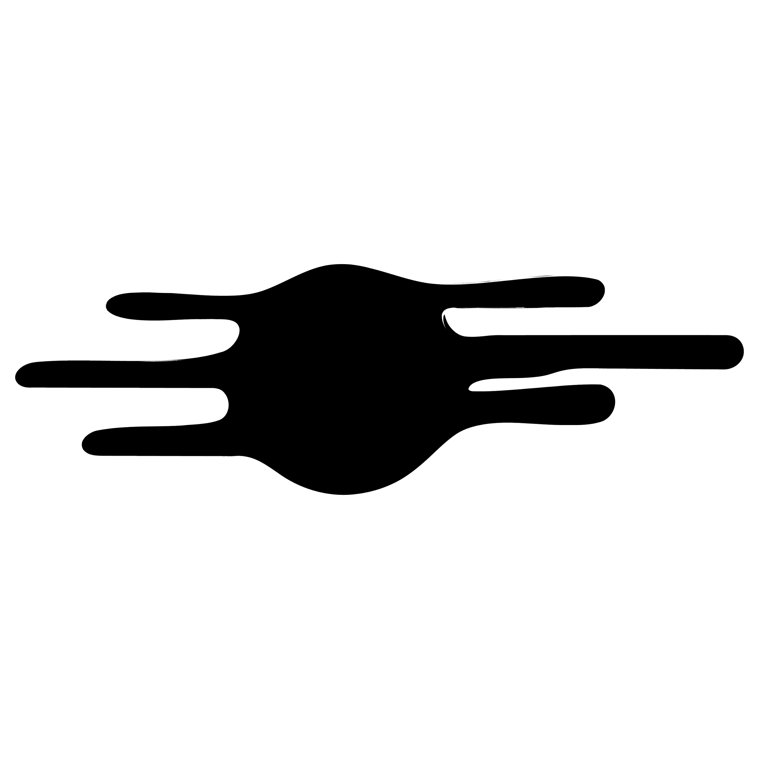 Line drawing of two hands reaching towards each other, one on the left and one on the right.