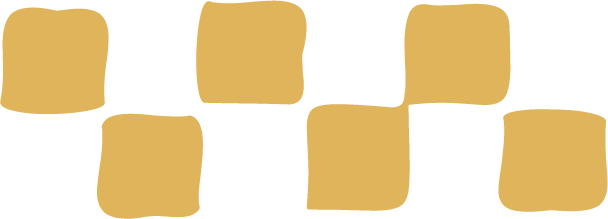 Six brown, irregularly shaped objects on a black background.