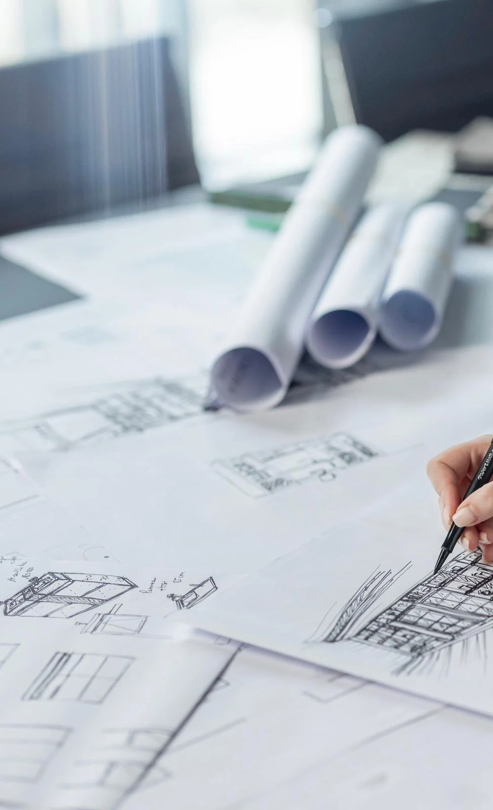 Plans croquis et conception architecture intérieure sur mesure à Lyon