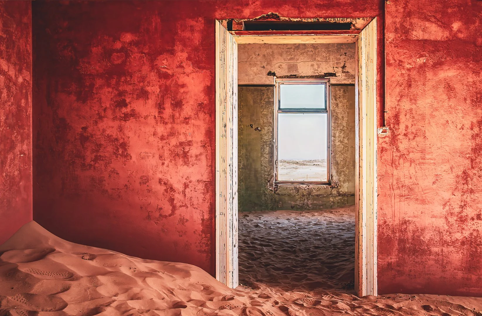 Through the rusted frame