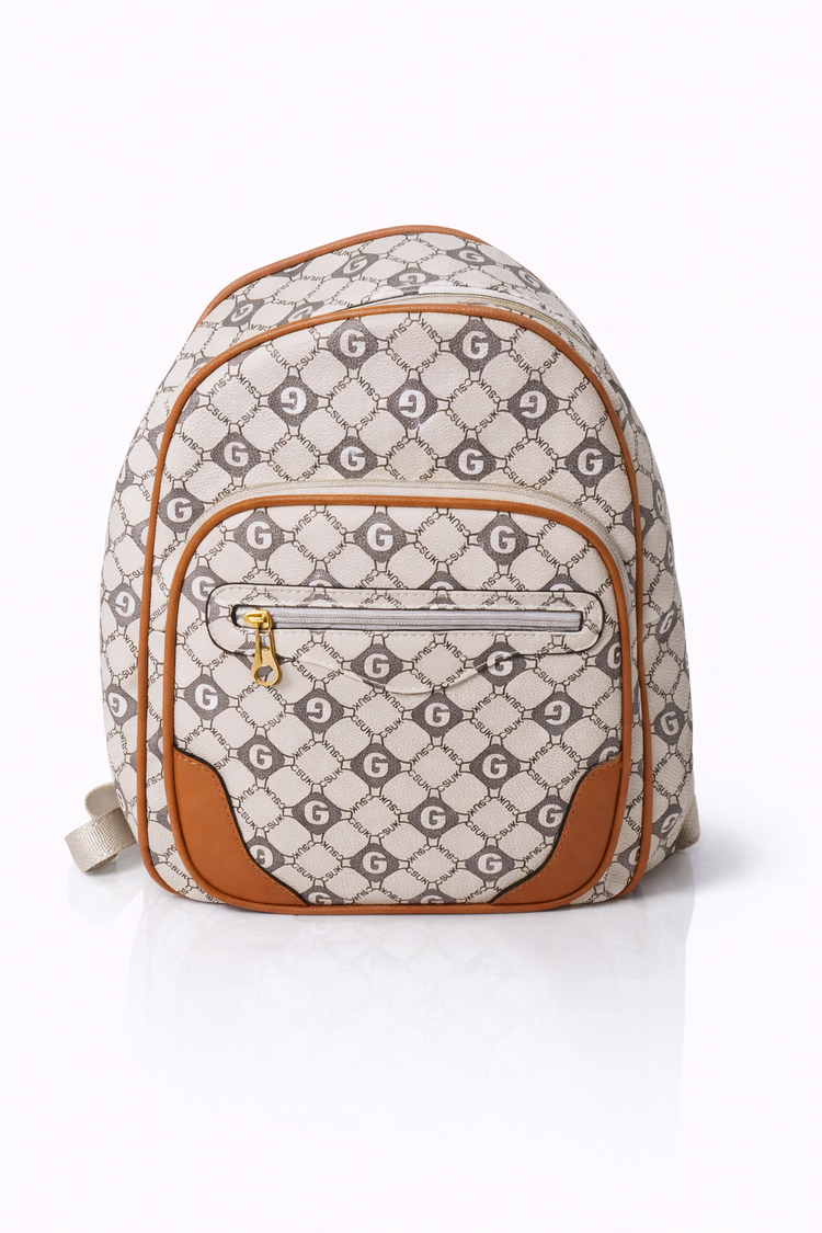 fashion backpack met g-motief