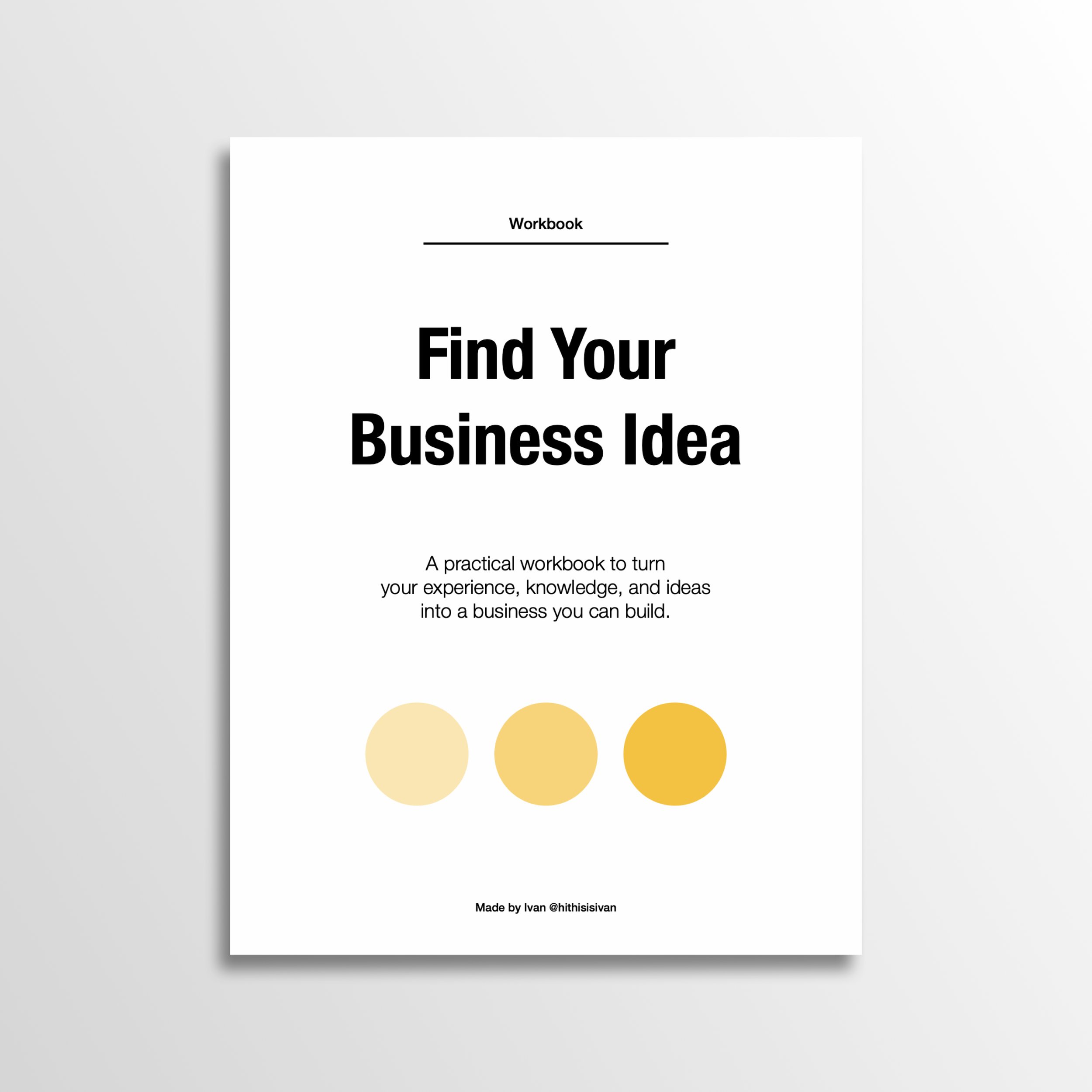 Find Your Business Idea — Workbook