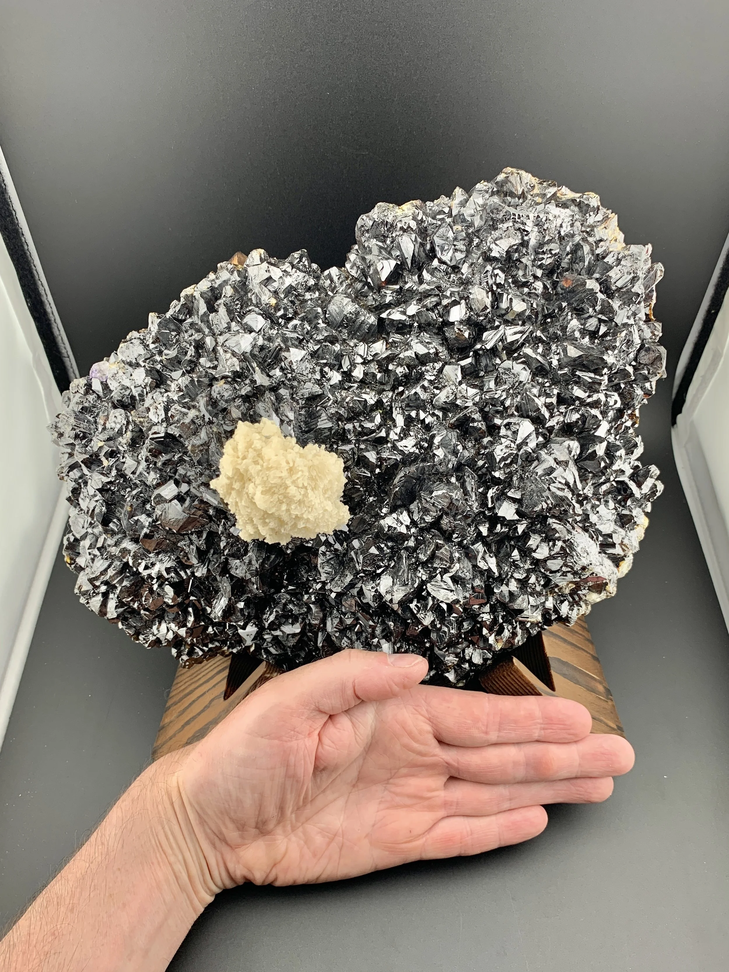SPHALERITE with BARITE mineral specimen crystal from Elmwood Mine, Smith County, Tennessee, USA.
