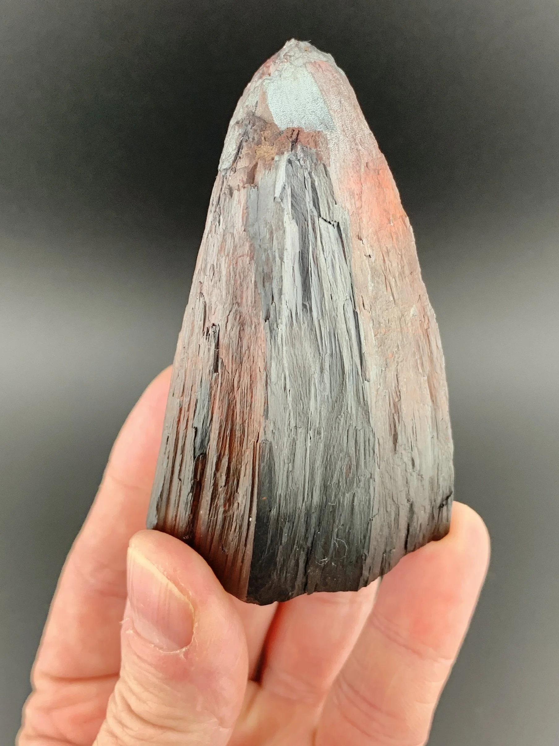 PENCIL ORE HEMATITE mineral specimen crystal from Cleator Moor Iron Mines, Cumbria, England, UK.