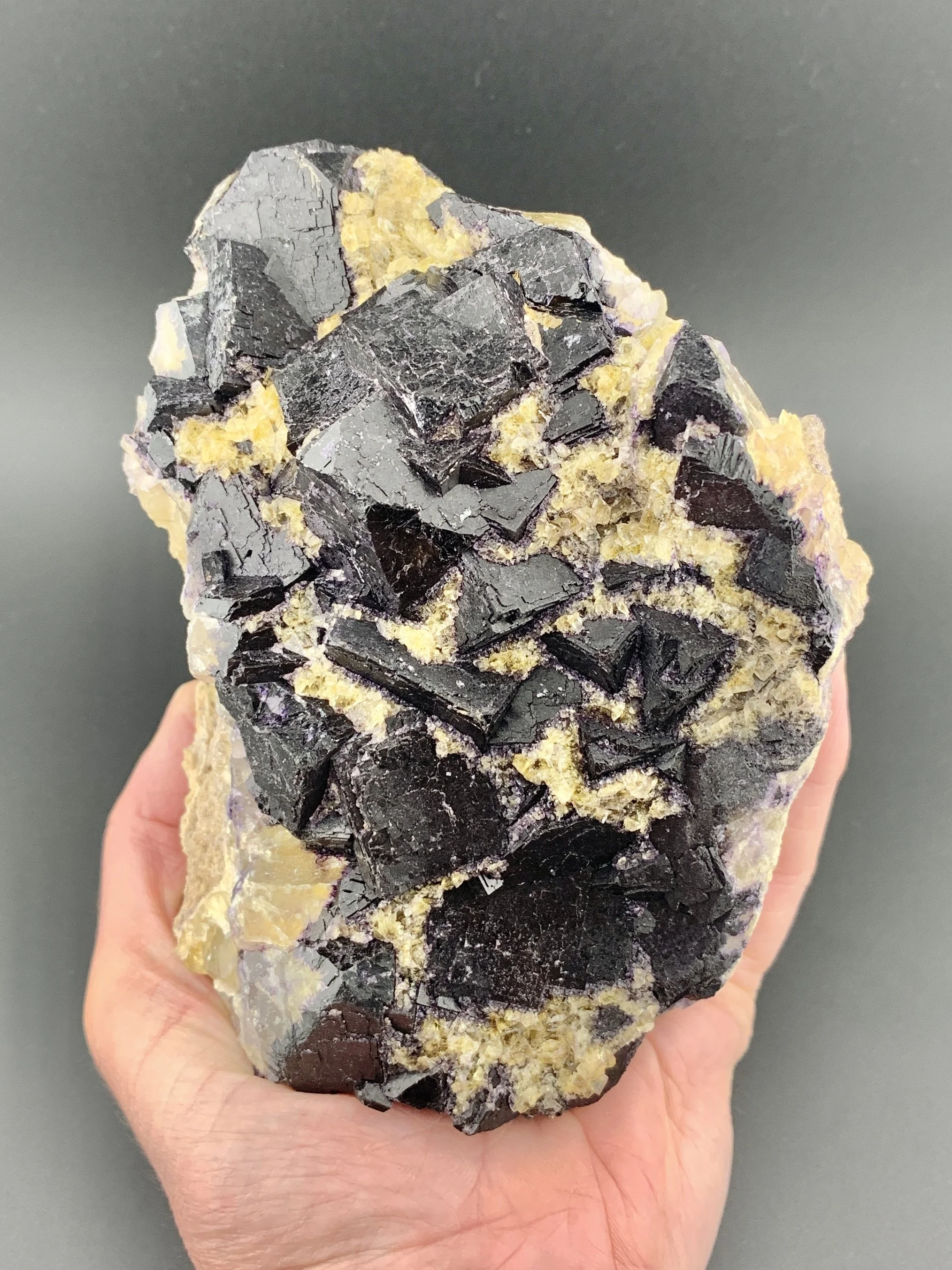 FLUORITE mineral specimen crystal from Black Hole Mine, Eyam, Derbyshire, England, UK