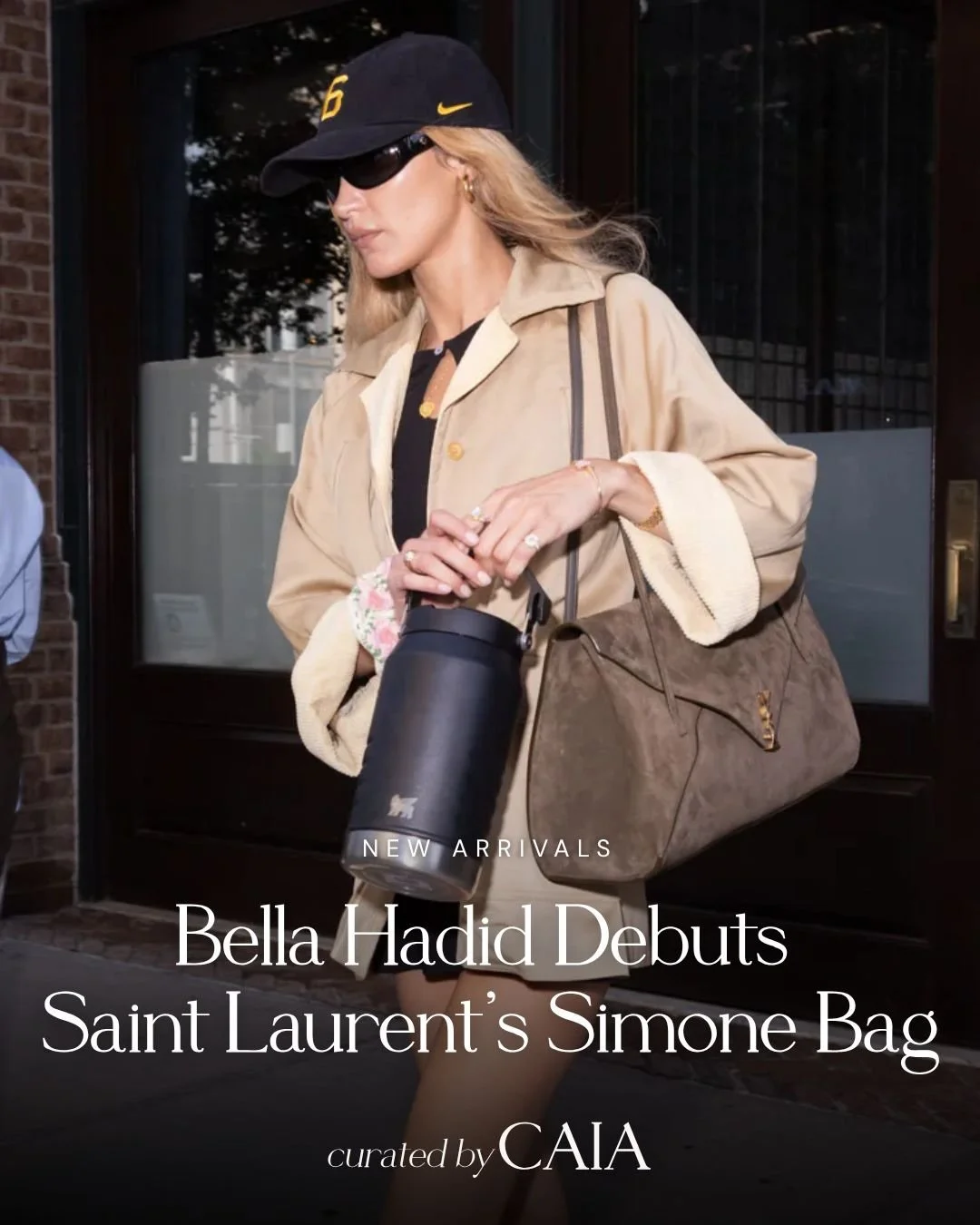 Meet the Saint Laurent Simone Bag. The new oversized, envelope-inspired silhouette already spotted on Bella Hadid.

The Simone officially releases soon, but you can pre-order yours now through CAIA.

Available in multiple sizes, colors and finishes. 