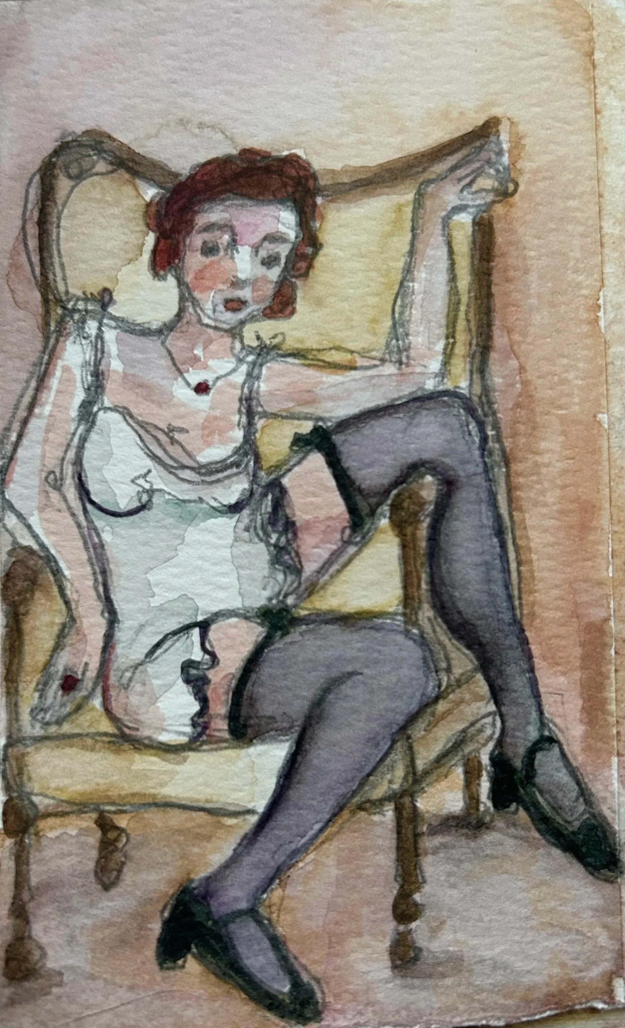 Garnet
watercolor 
4 x 6
$100