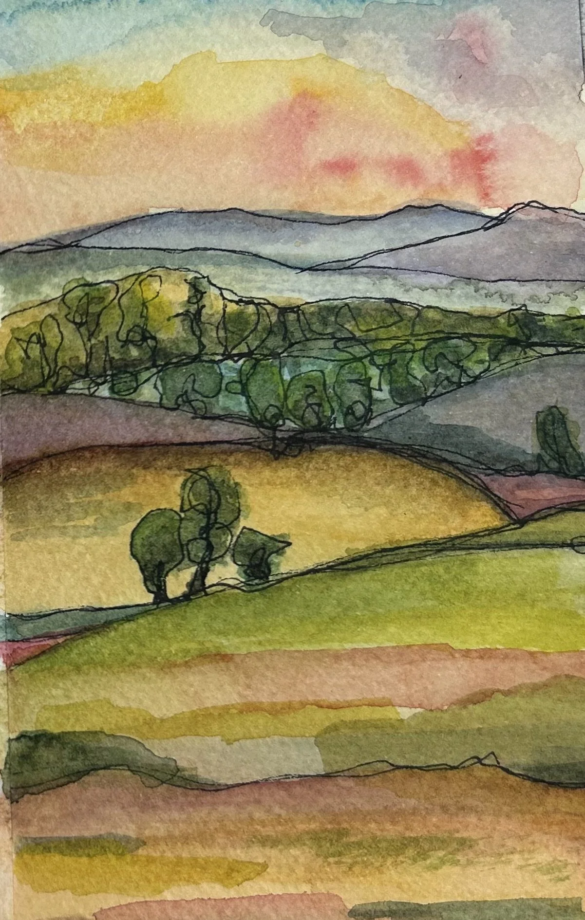 Leicester NC III
watercolor on paper
4x6
$75