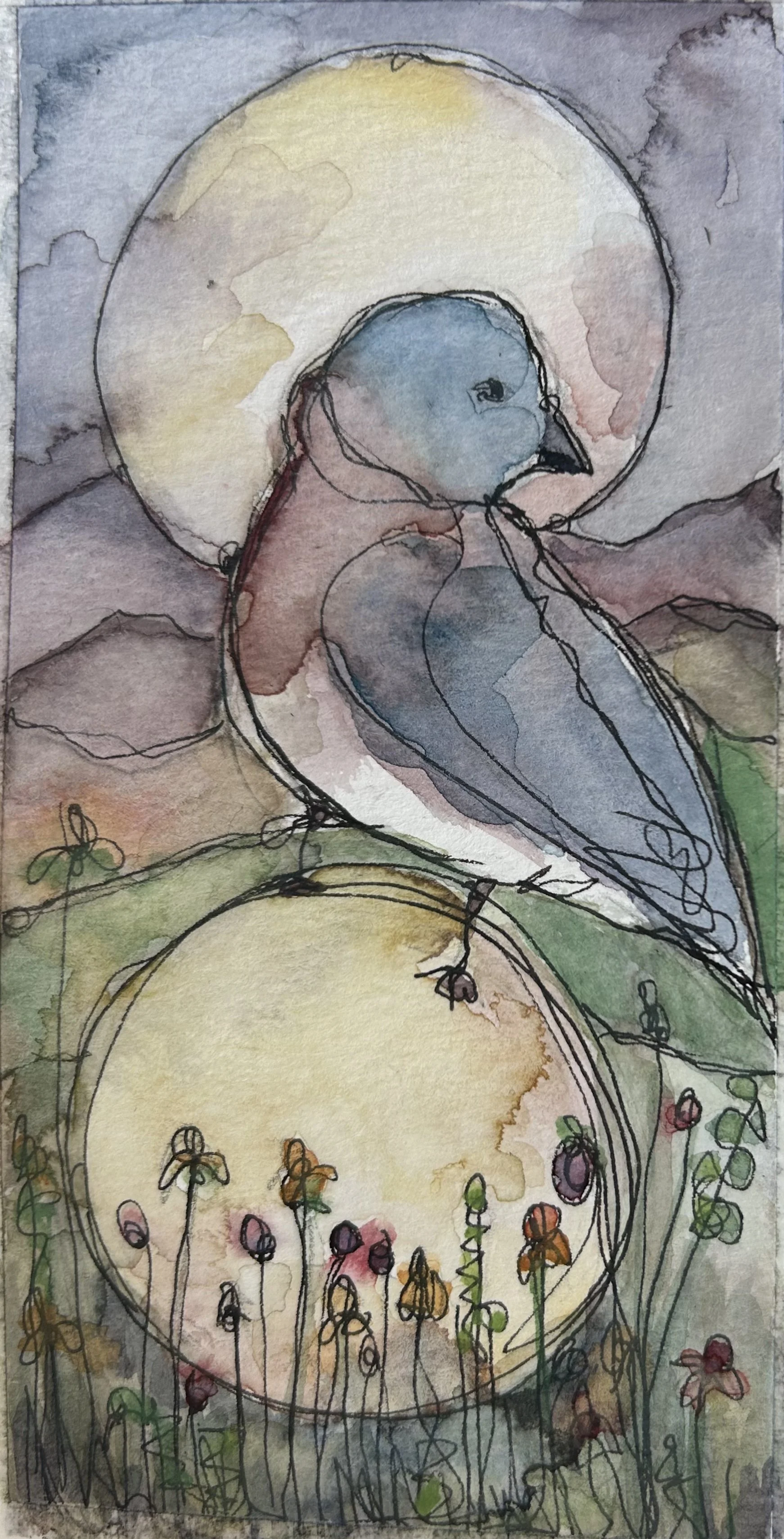 Bluebird
watercolor on paper
3 x5 
SOLD