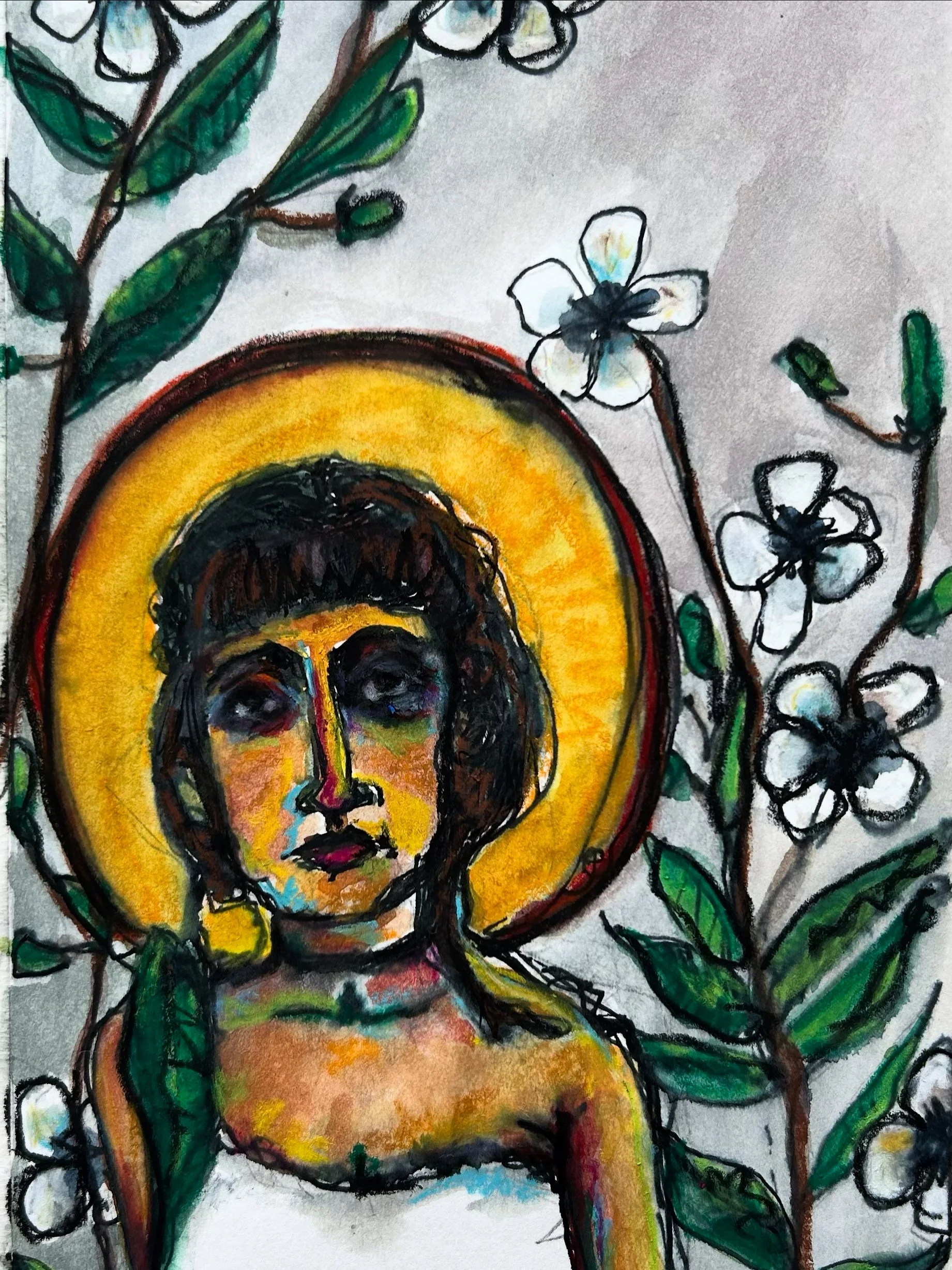 White Oleander. Resilience. Hope. Dangers of Passionate Love. Beautiful. Deadly.
watercolor & charcoal
8 x 8 
$250