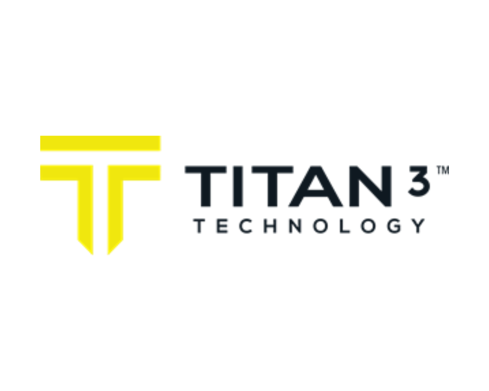 Logo for Titan 3 Technology featuring a stylized yellow 'T' and the company name in black text.