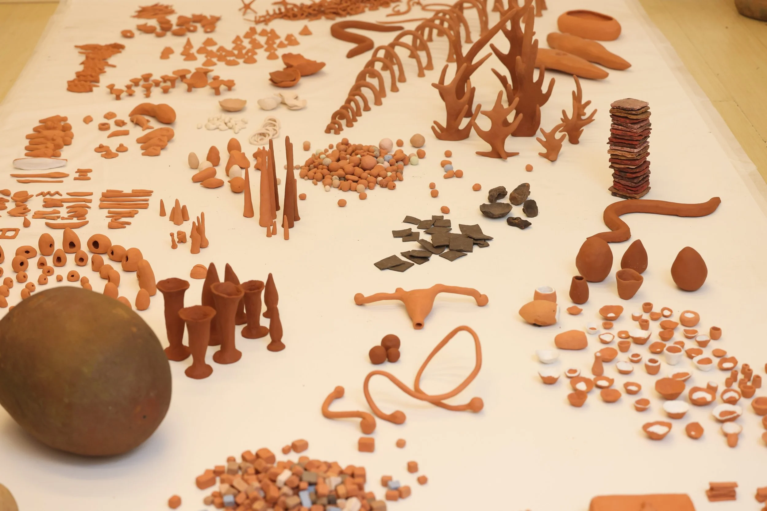 Instalação contendo cerca de 1 mil peças de cerâmica.