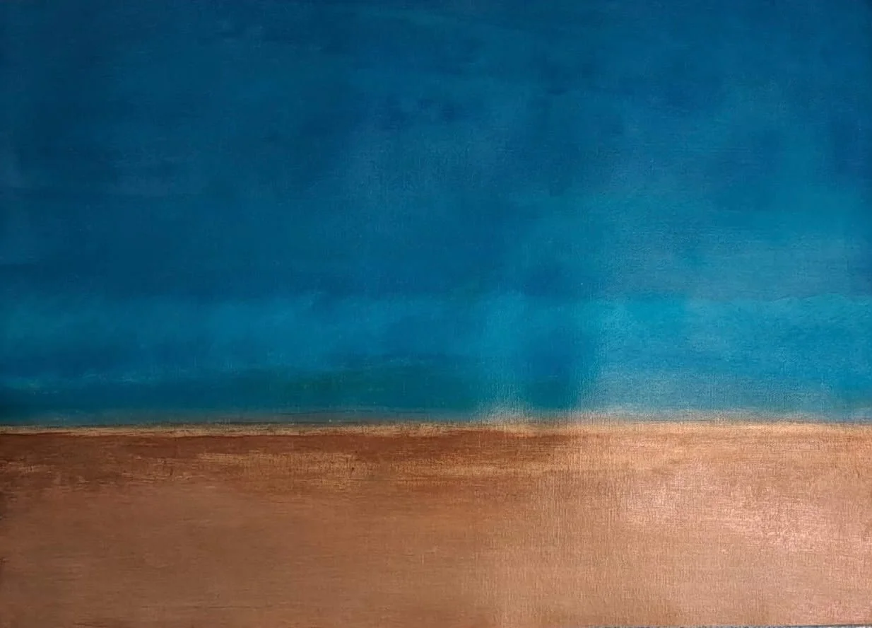 Horizonte Terra e Azul 35 x 45cm