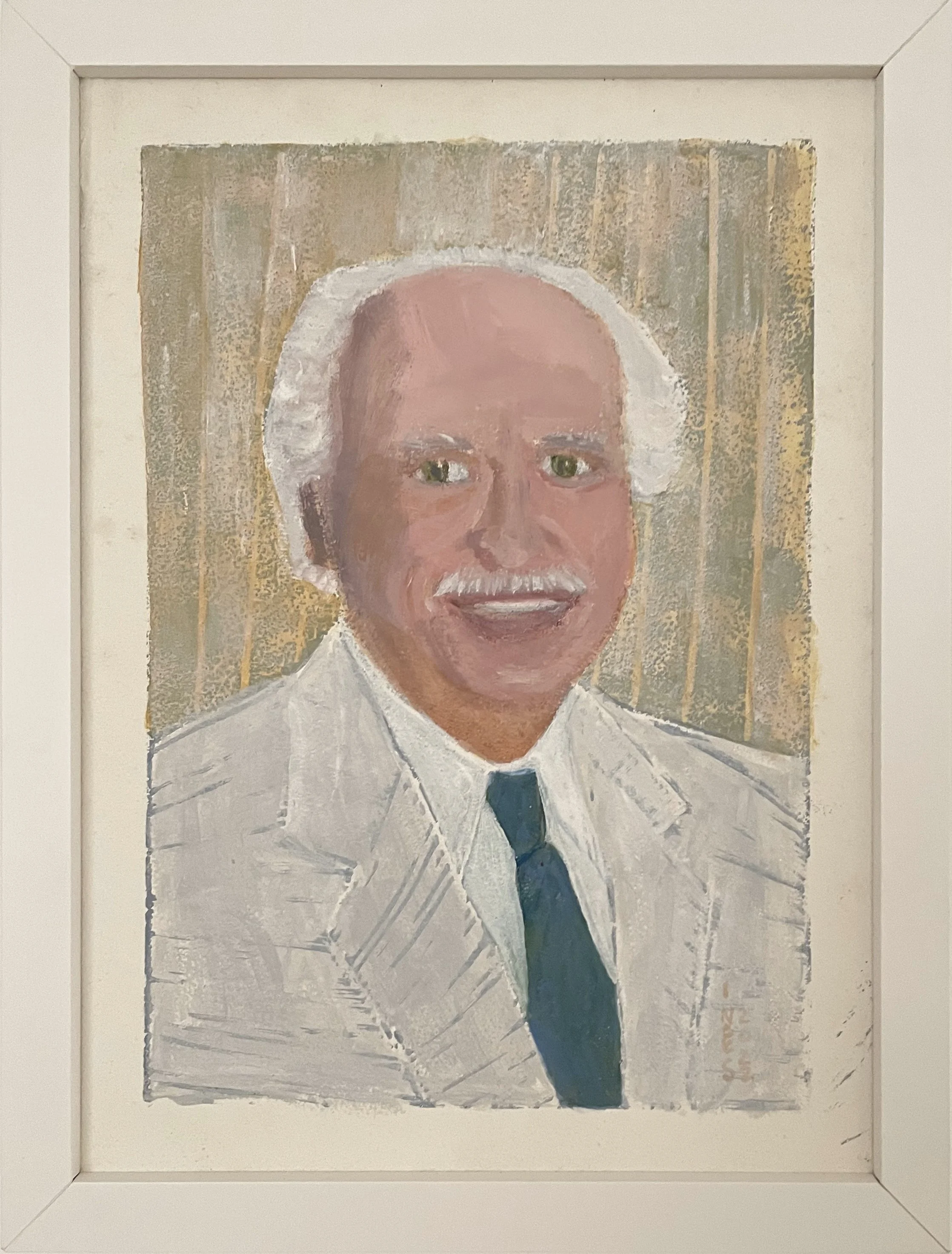 Retrato de Mario Martins (18 x 24cm / técnica mista / 1999) Acervo da artista