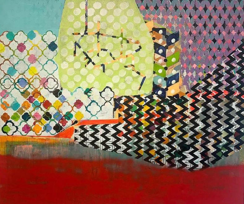  Cobogó II - Vermelho (2019) 120x100 cm -Acrílica sobre tela