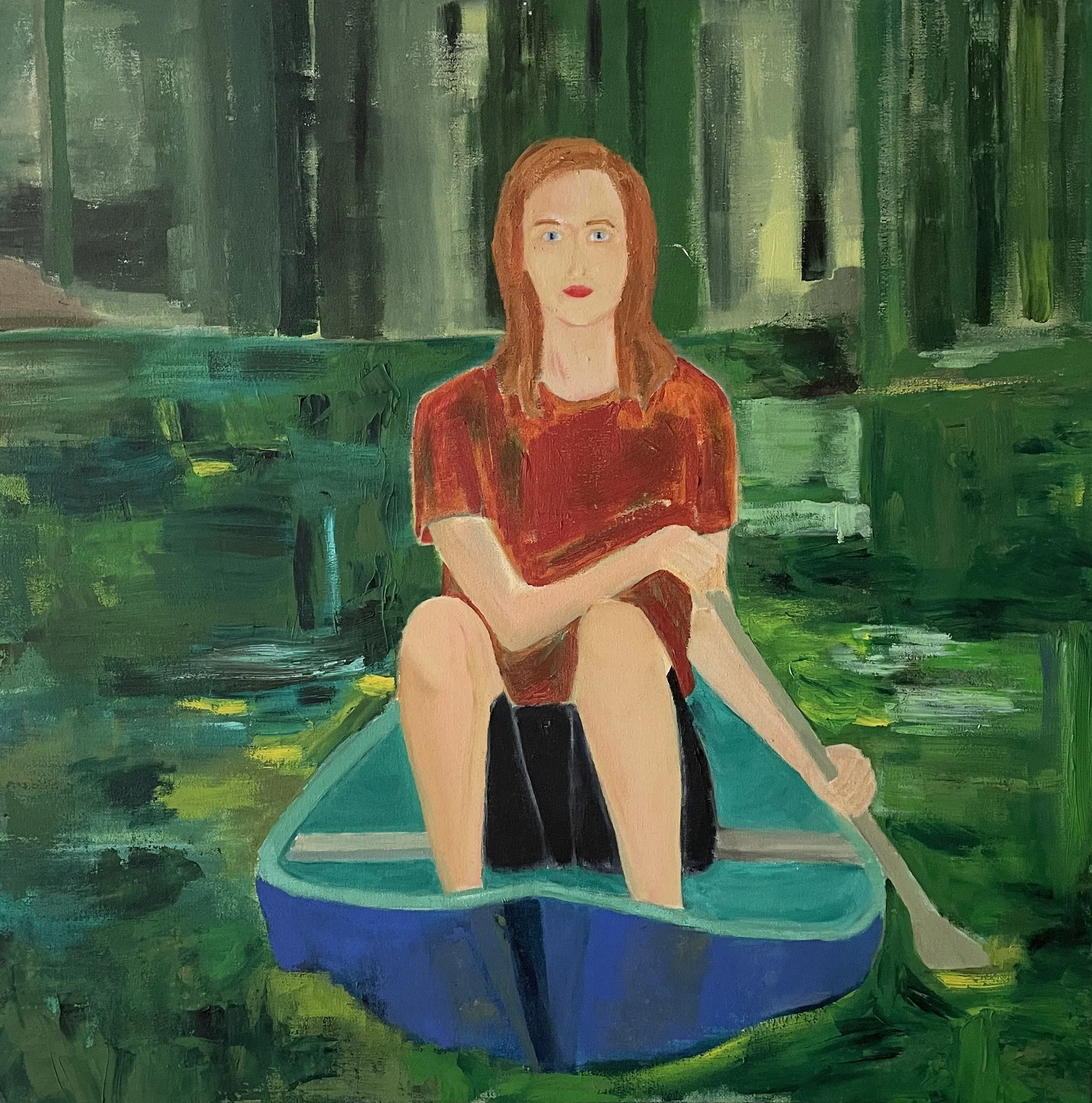 Flávia na Amazônia (70 X 60cm / óleo sobre tela / 2023) Coleção particular