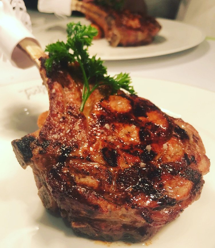 Grilled beef steak with herbs