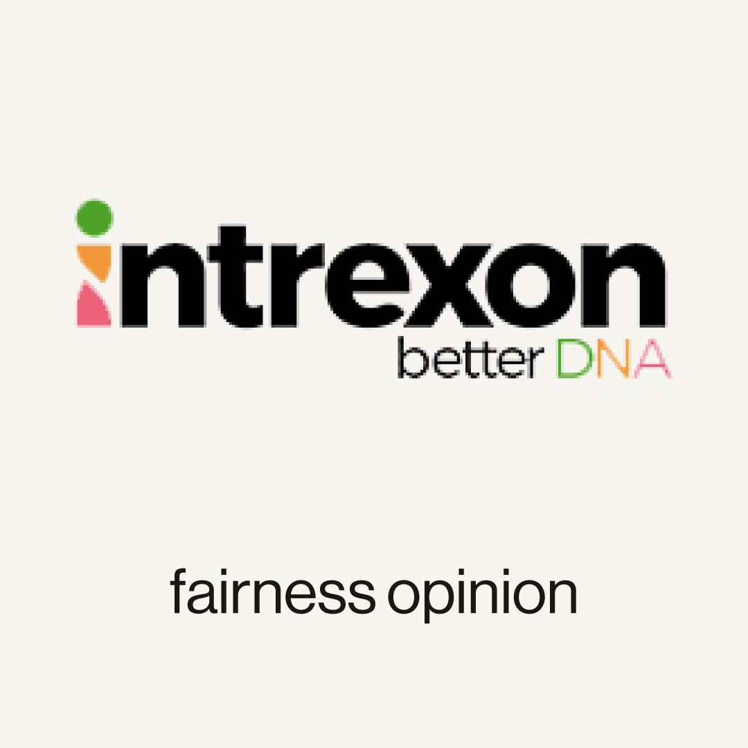 Fairness Opinion for Intrexon