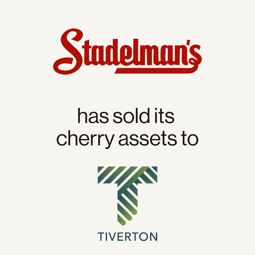 Stadelman Fruit has sold its cherry assets to Tiverton Investors