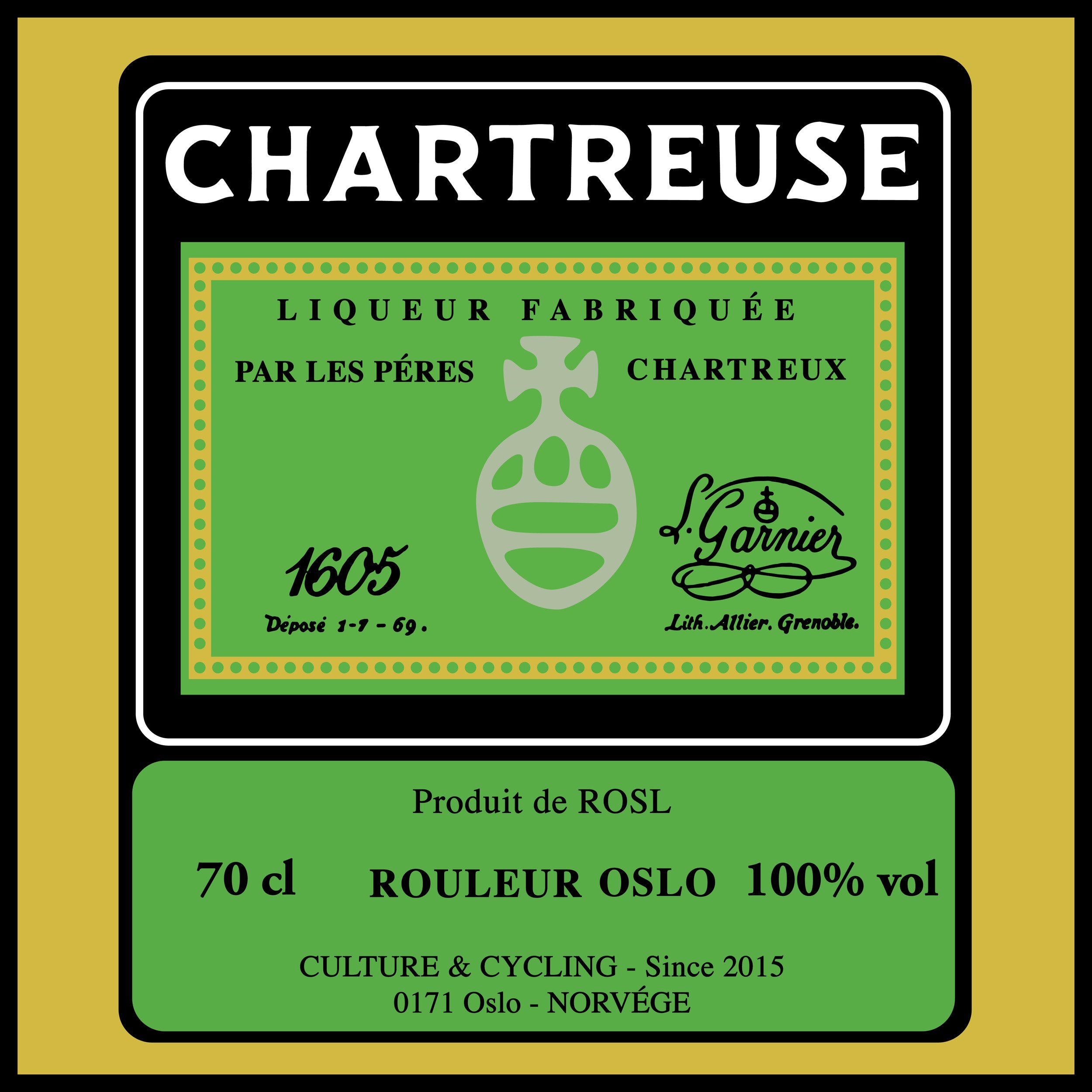 ROSL Chartreuse Silk & Cotton Scarf