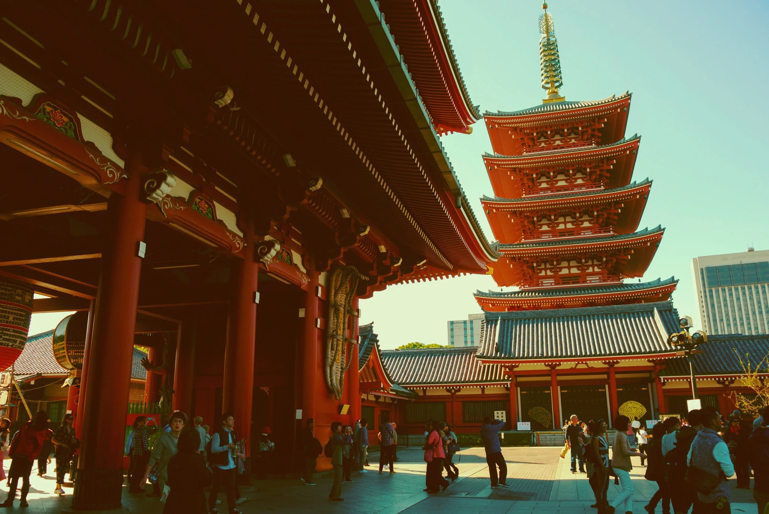 Sensoji Temple and pagoda in Tokyo on a private guided tour
