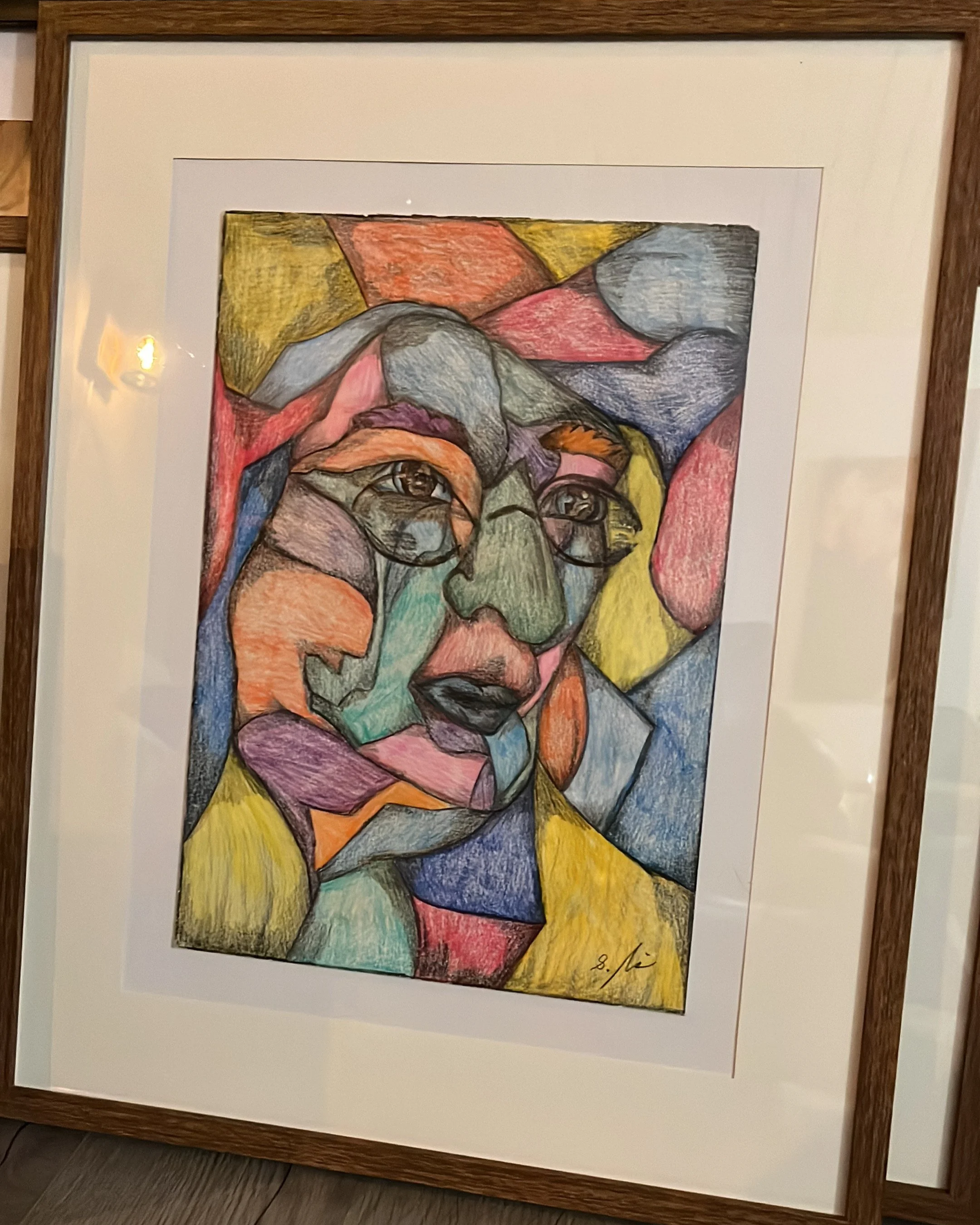 Handgezeichnetes Portrait als gerahmtes Original von Susa