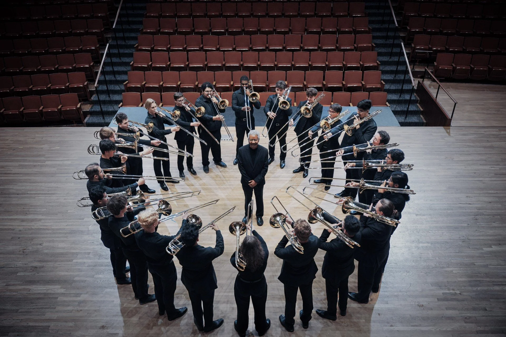 UT Trombone Choir Album Cover Photo